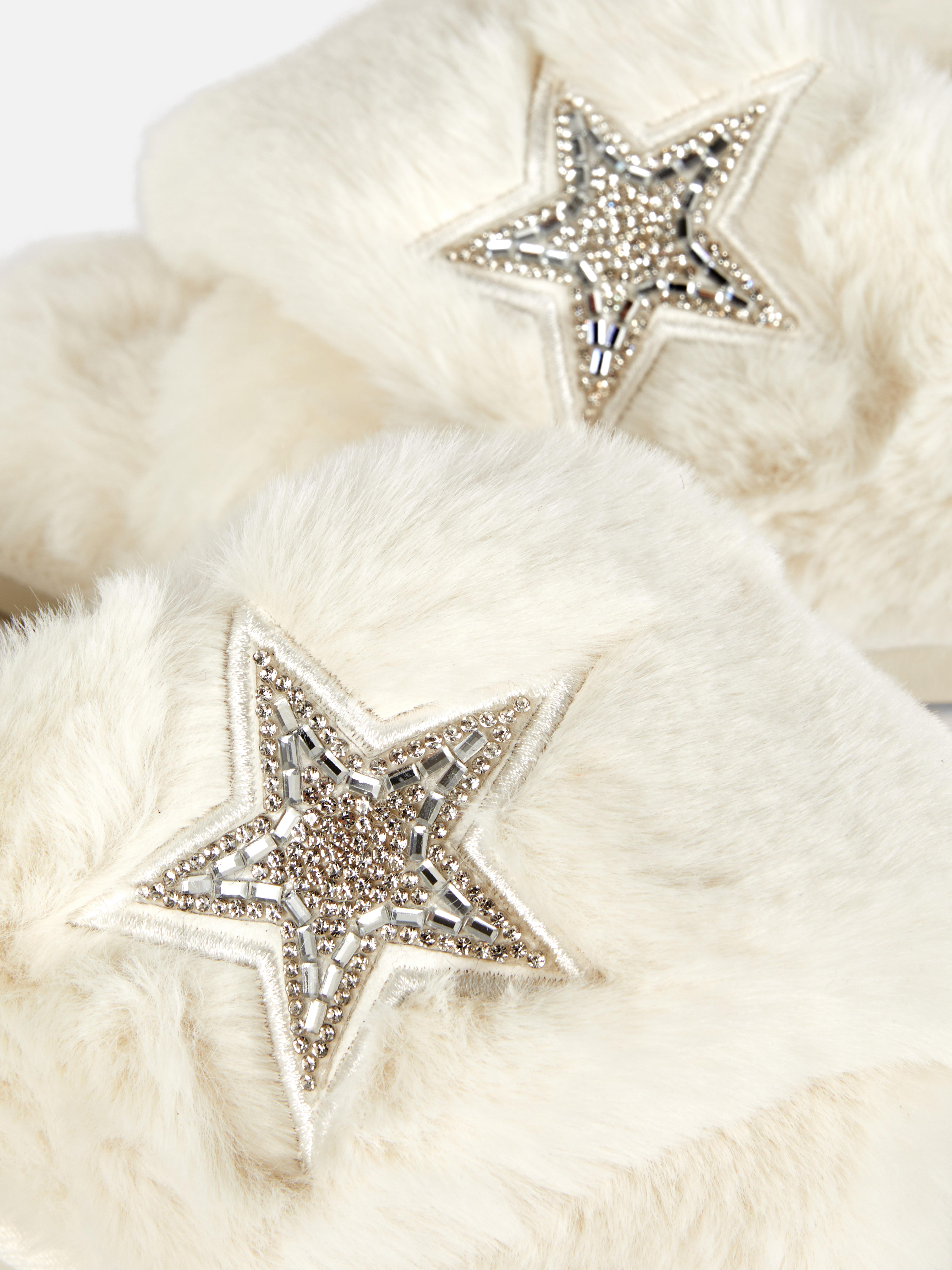 Embellished Cross Strap Slippers