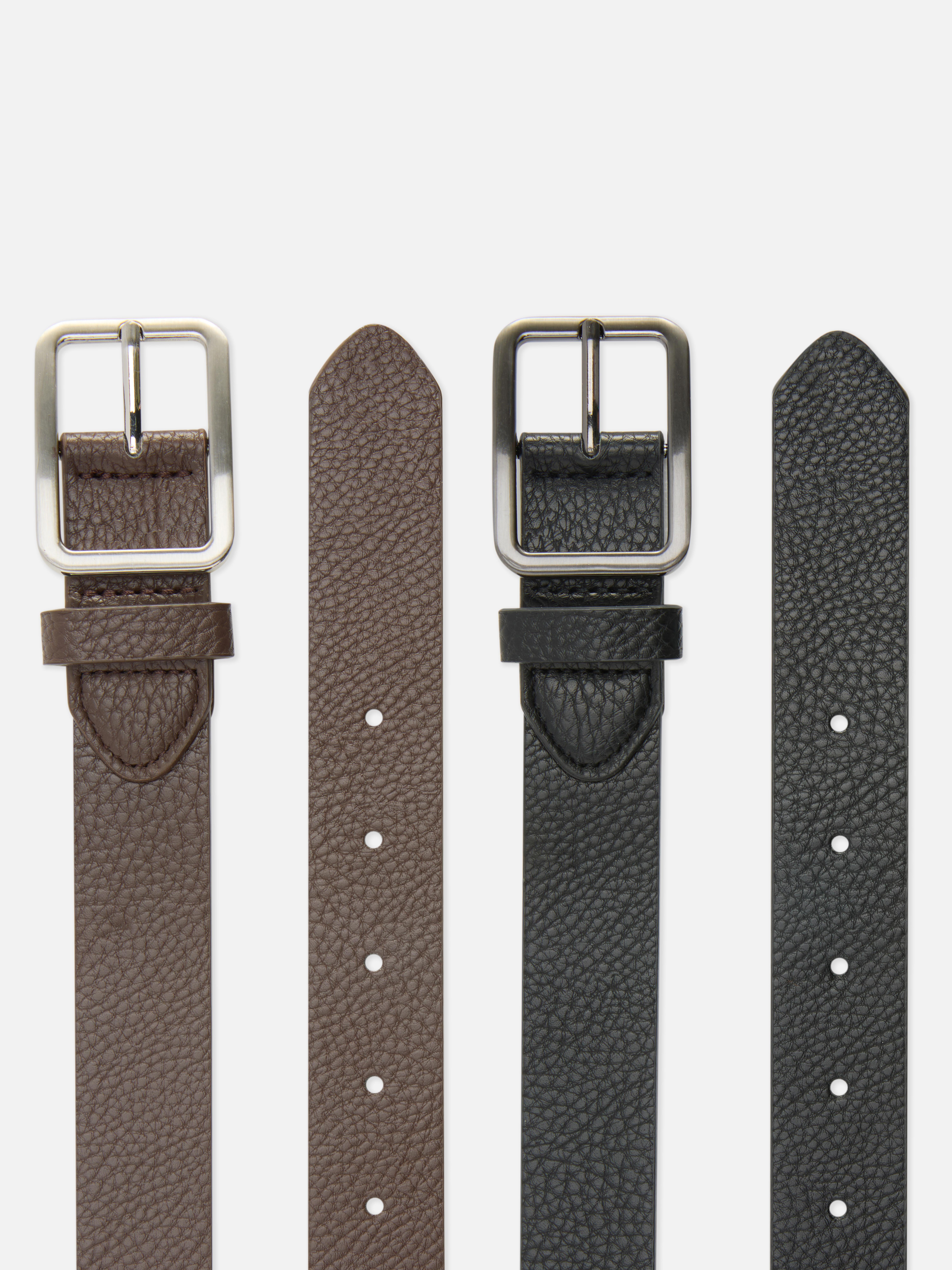 2-Pack Textured Belts