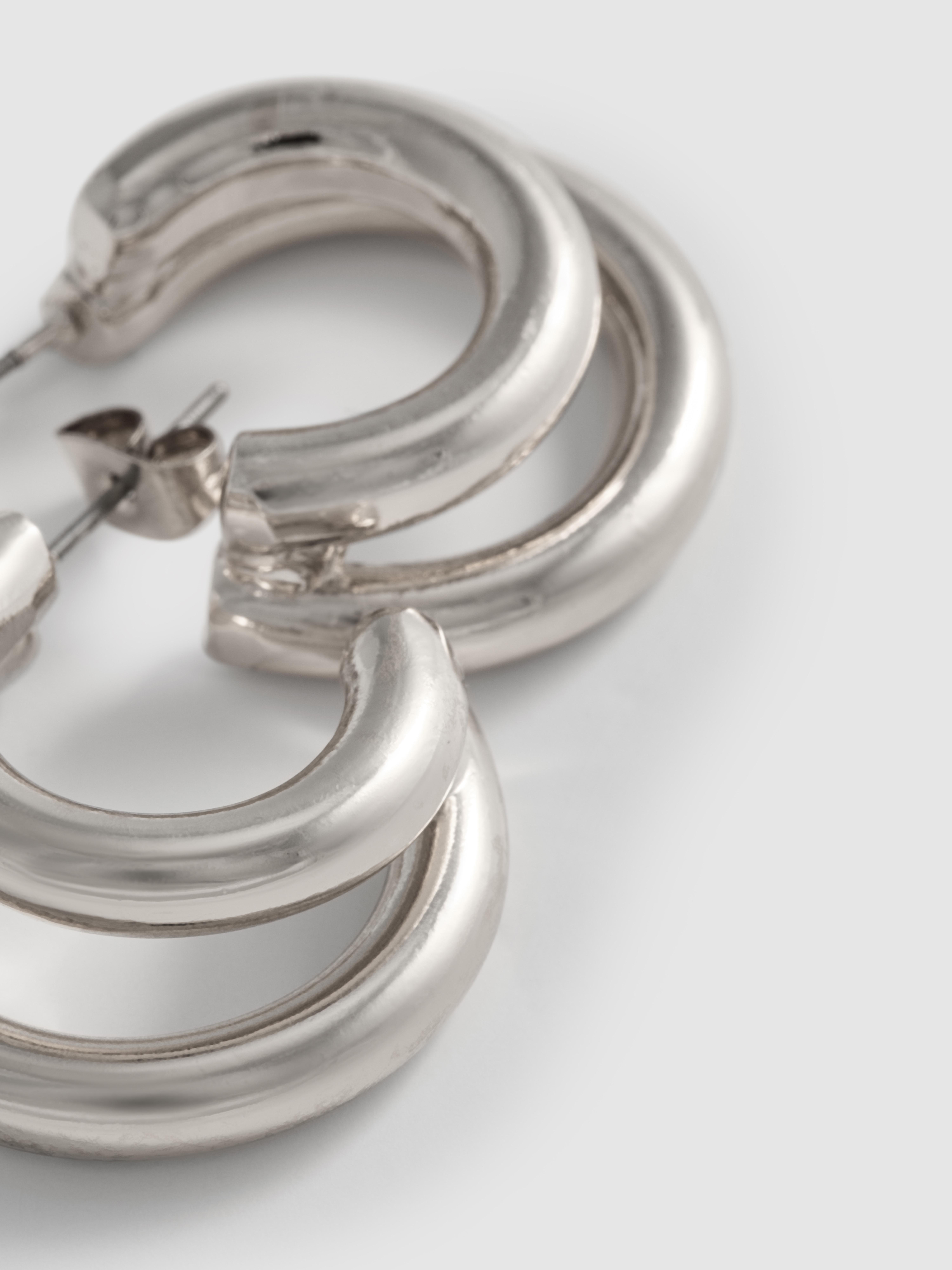 The Edit Double Hoop Stud Earrings