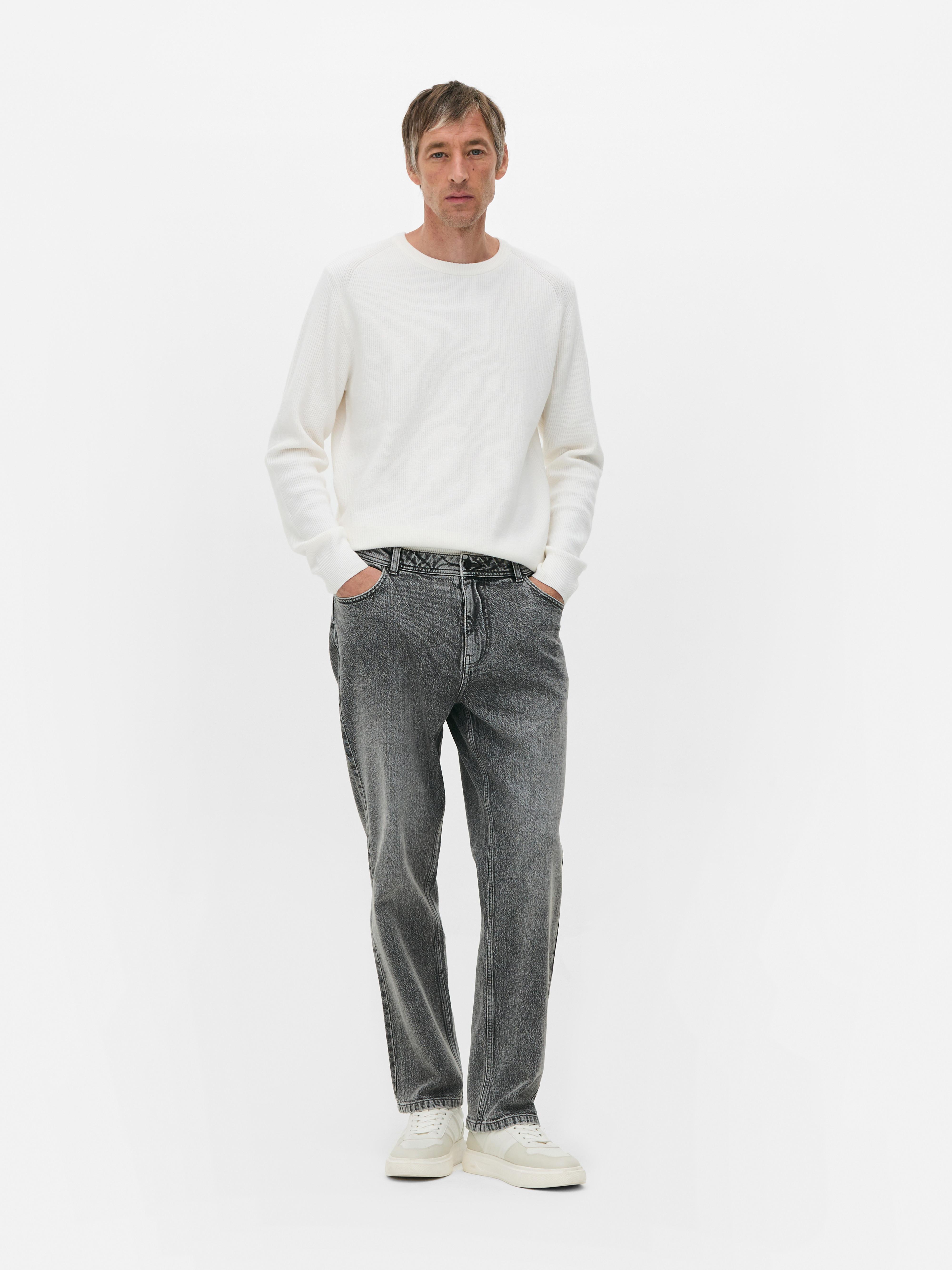 Mid-Rise Straight-Leg Jeans