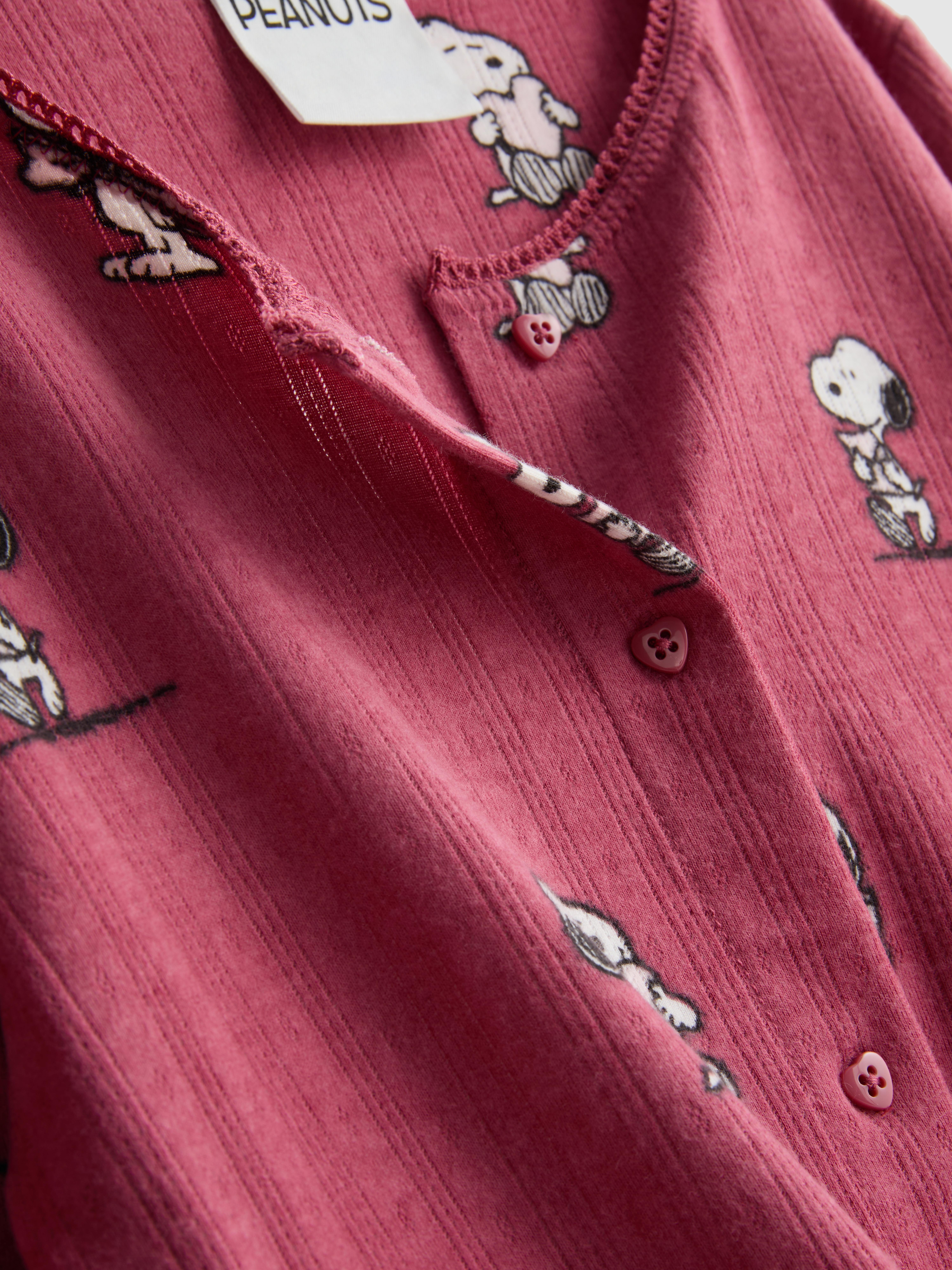 Snoopy Graphic Button Through Pajama Top