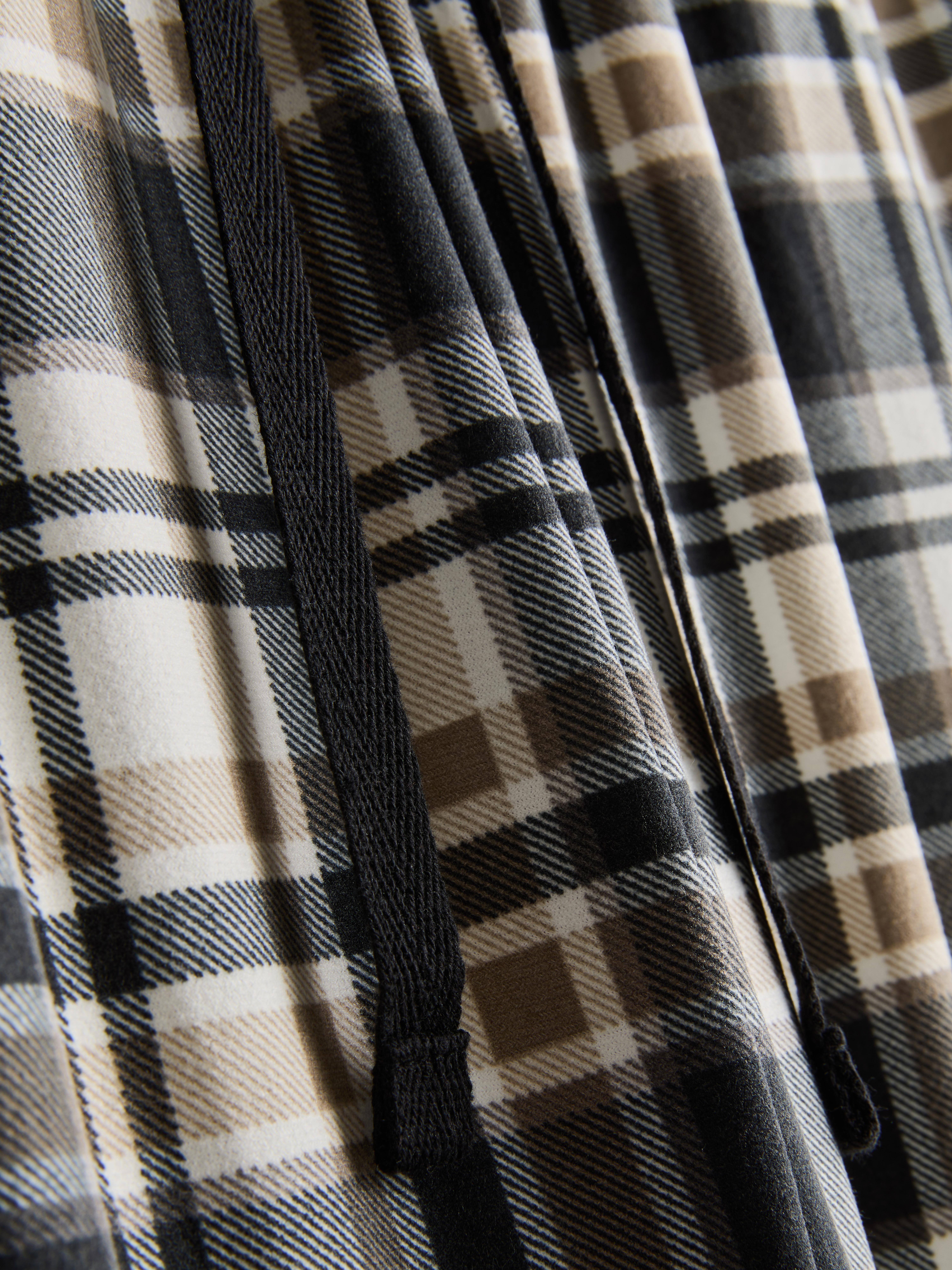 Henley Check Long Pajamas