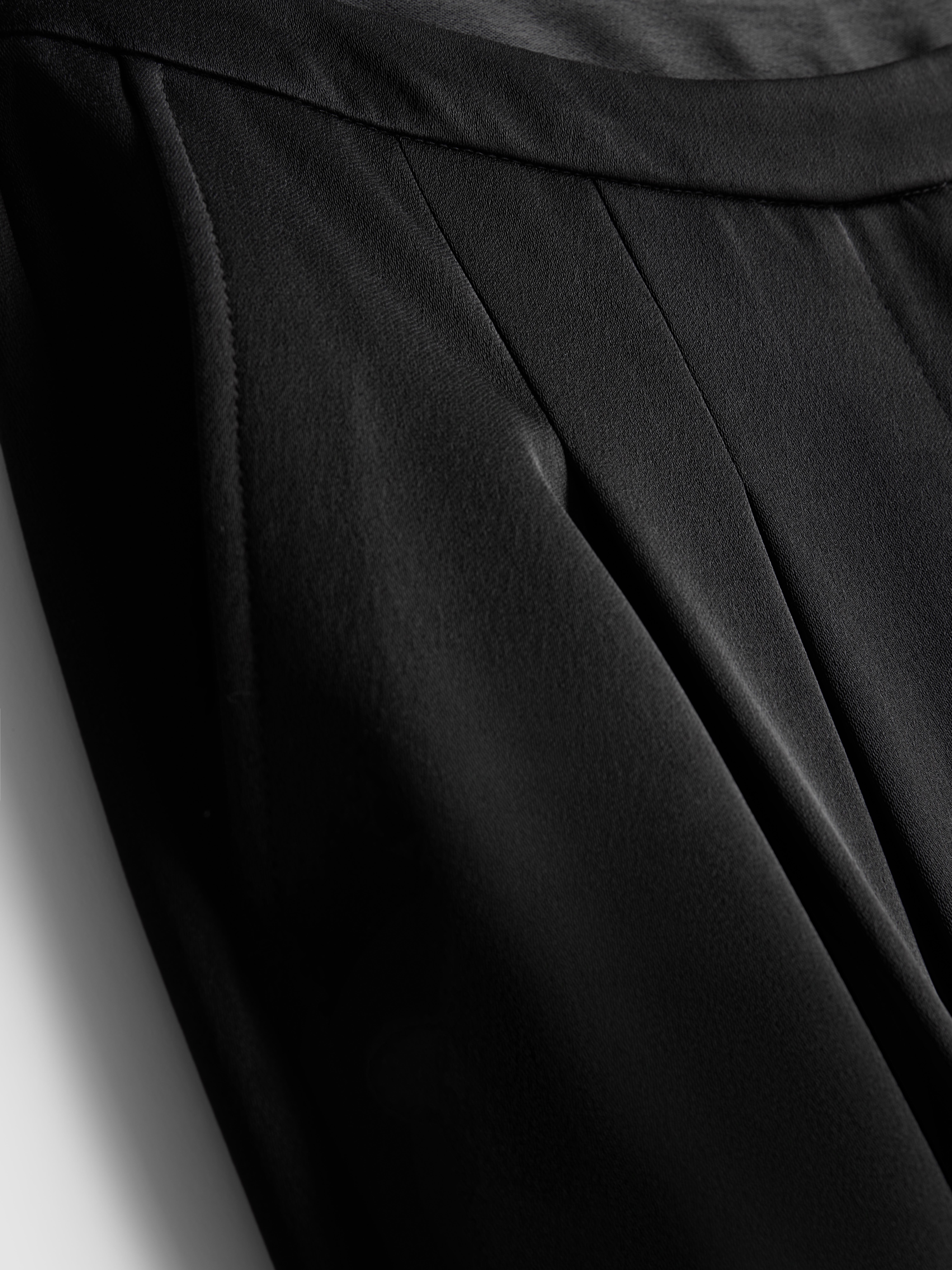 Satin Pleated Wide Leg Pants