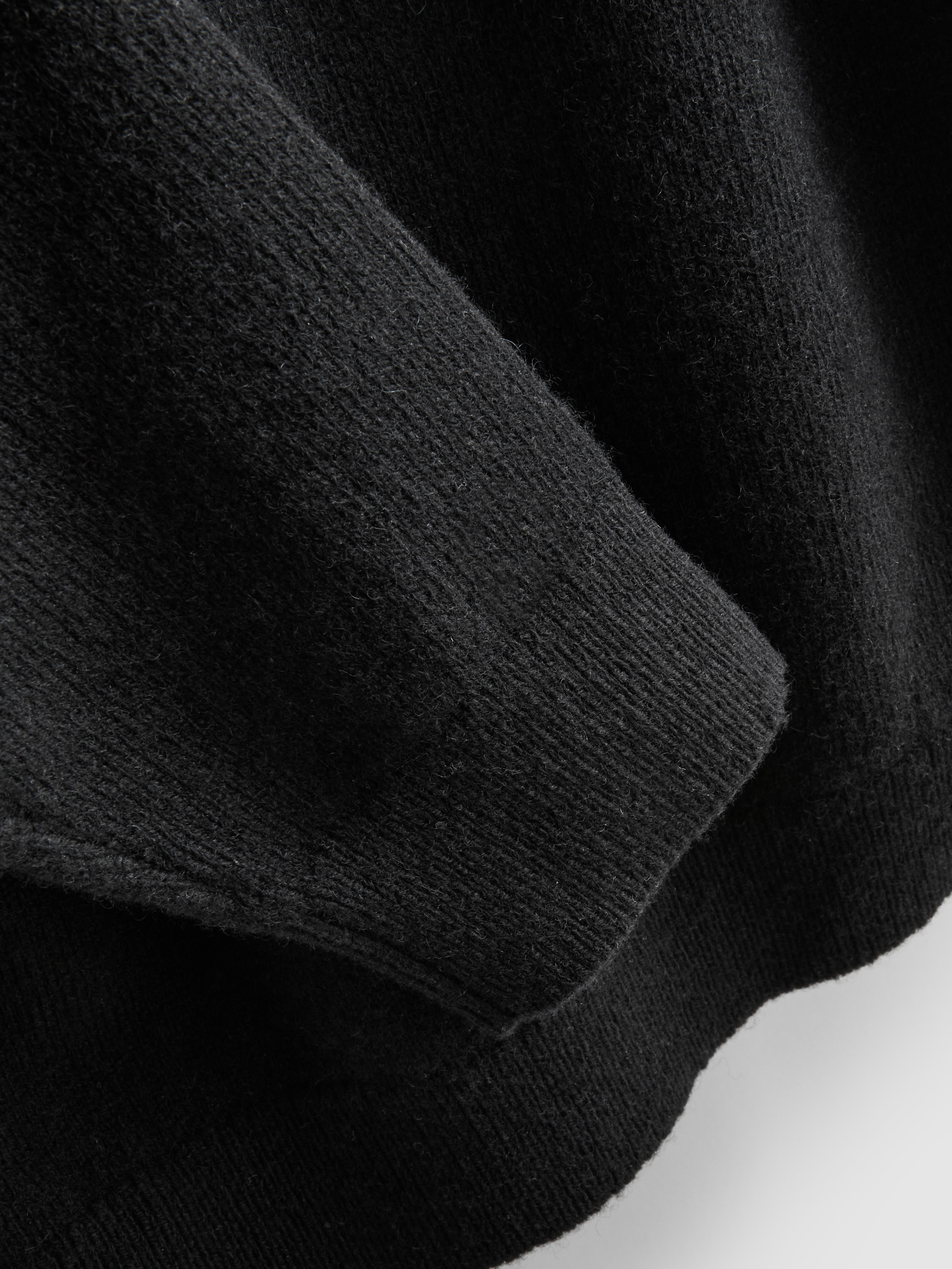 Wool Rich Quarter Zip Polo Sweater