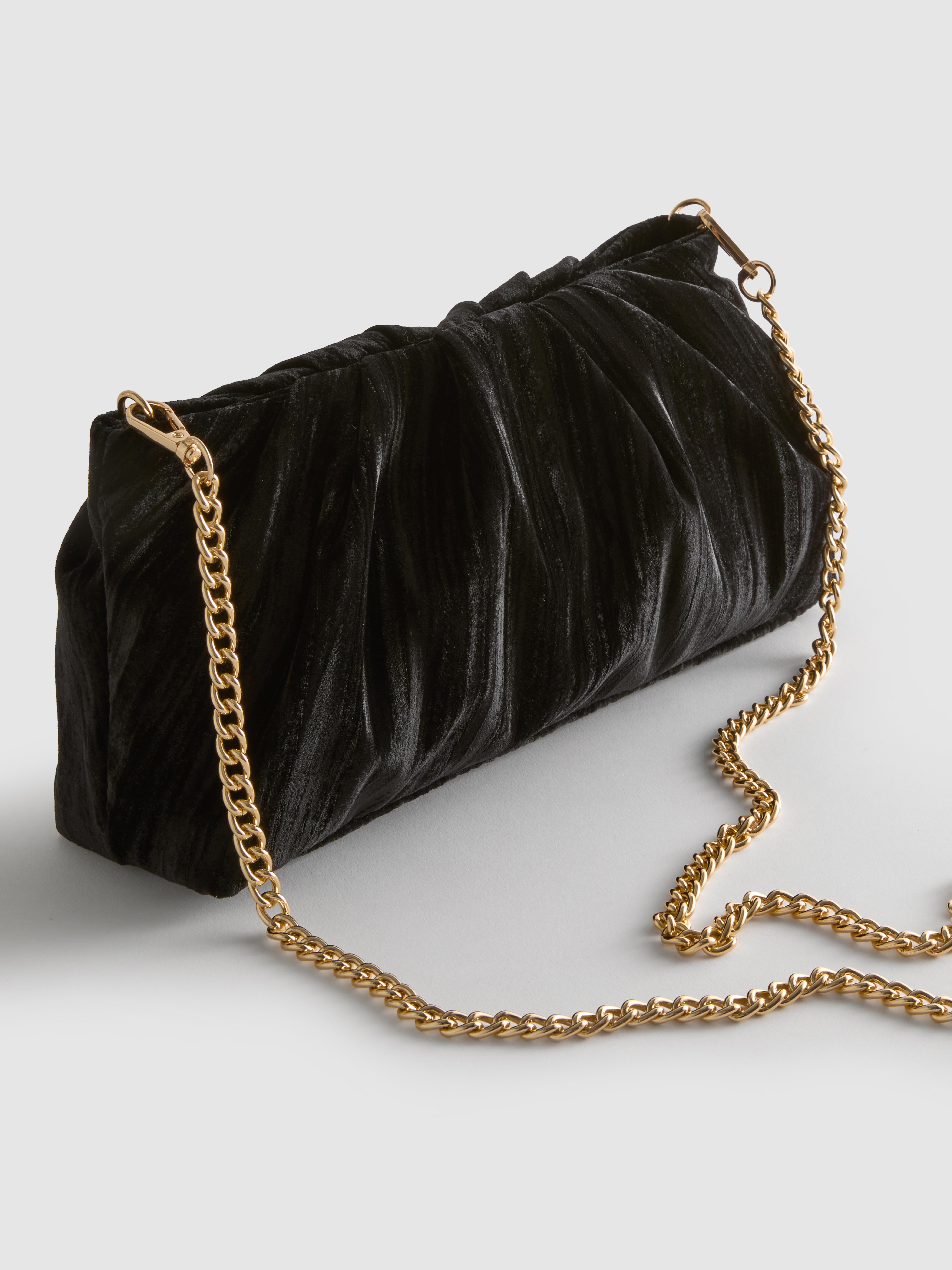 Velvet Chain Clutch