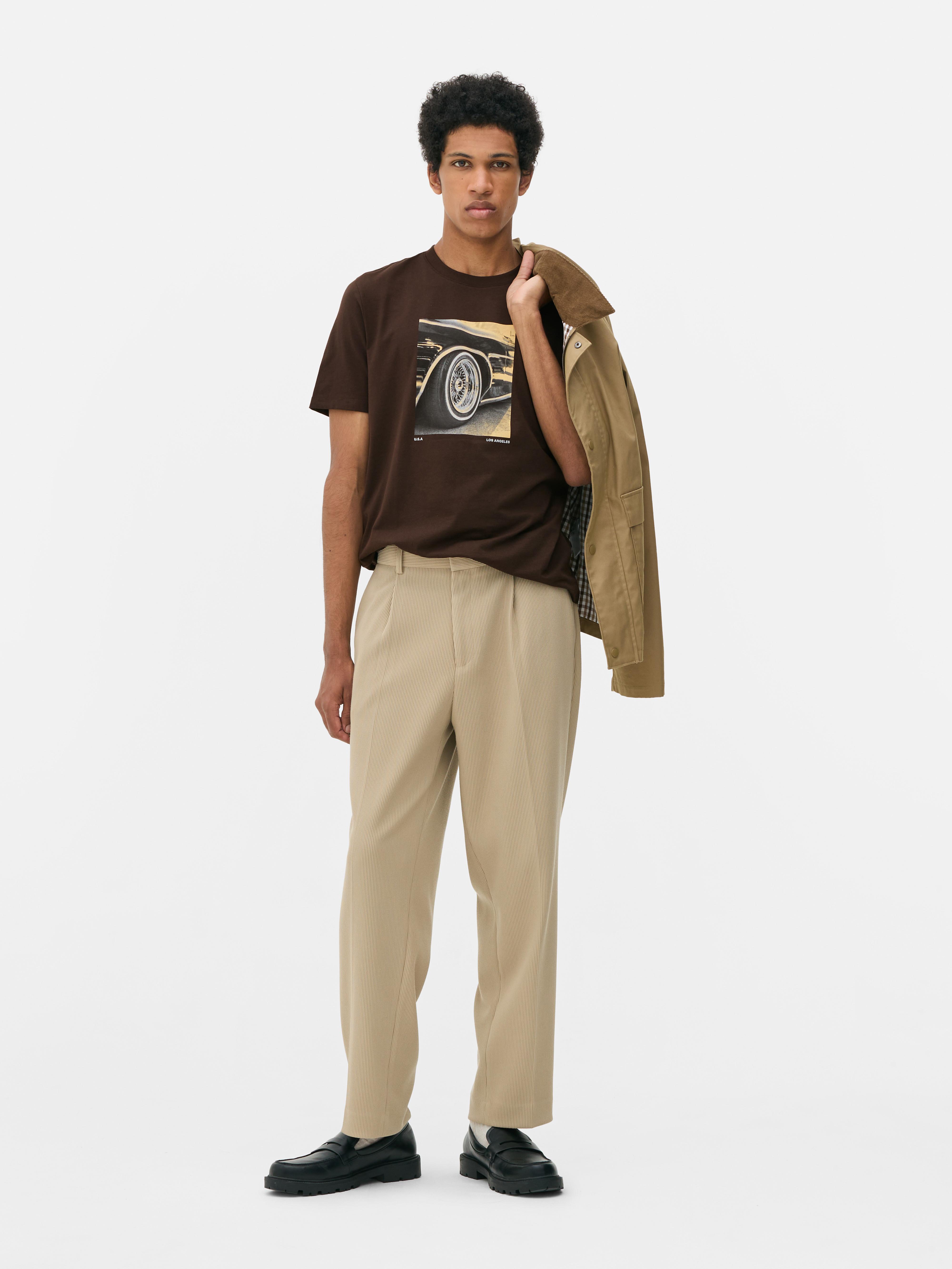 Car Wheel Graphic Short Sleeve T-Shirt