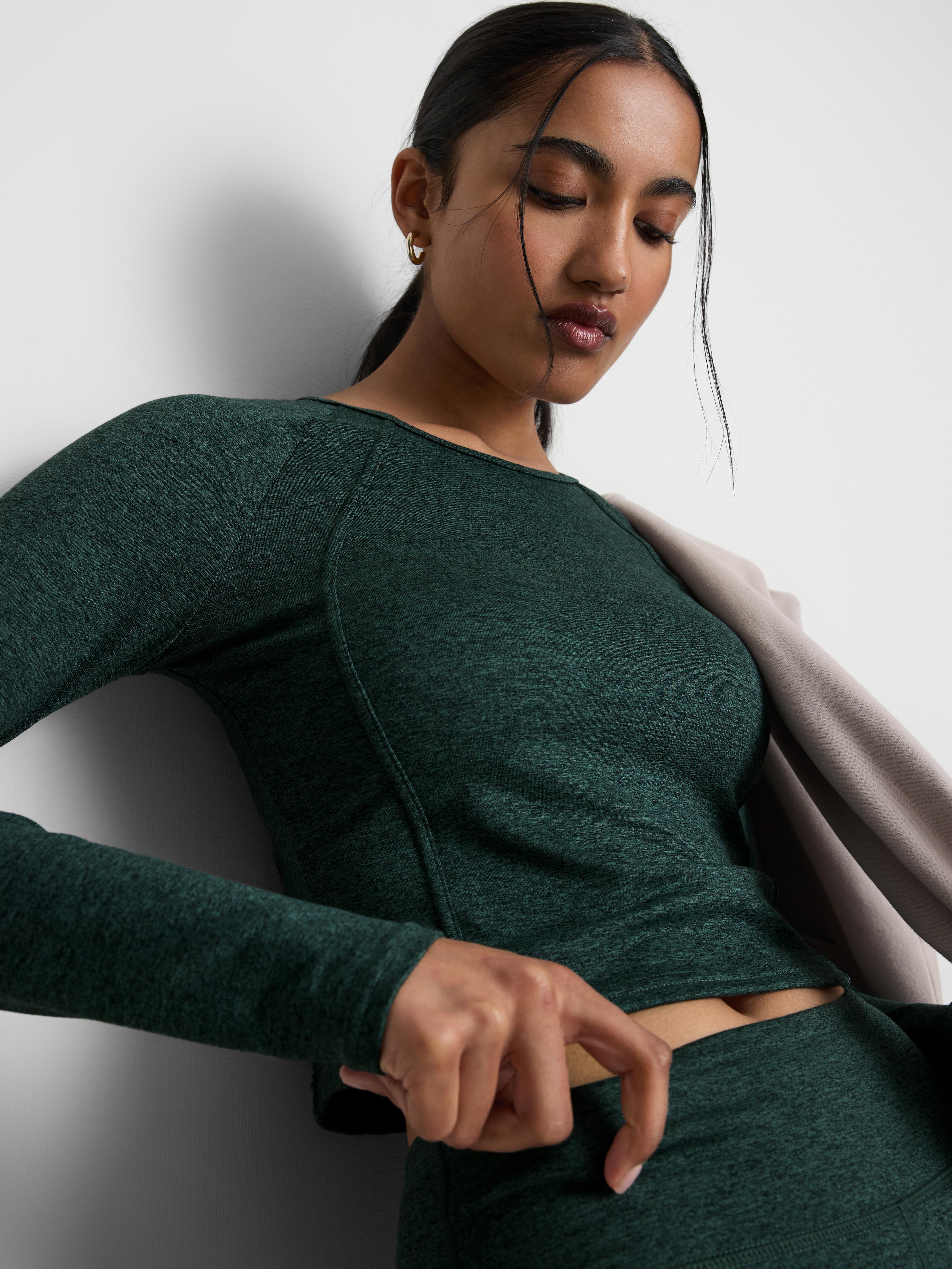 Cropped Marl Active Top