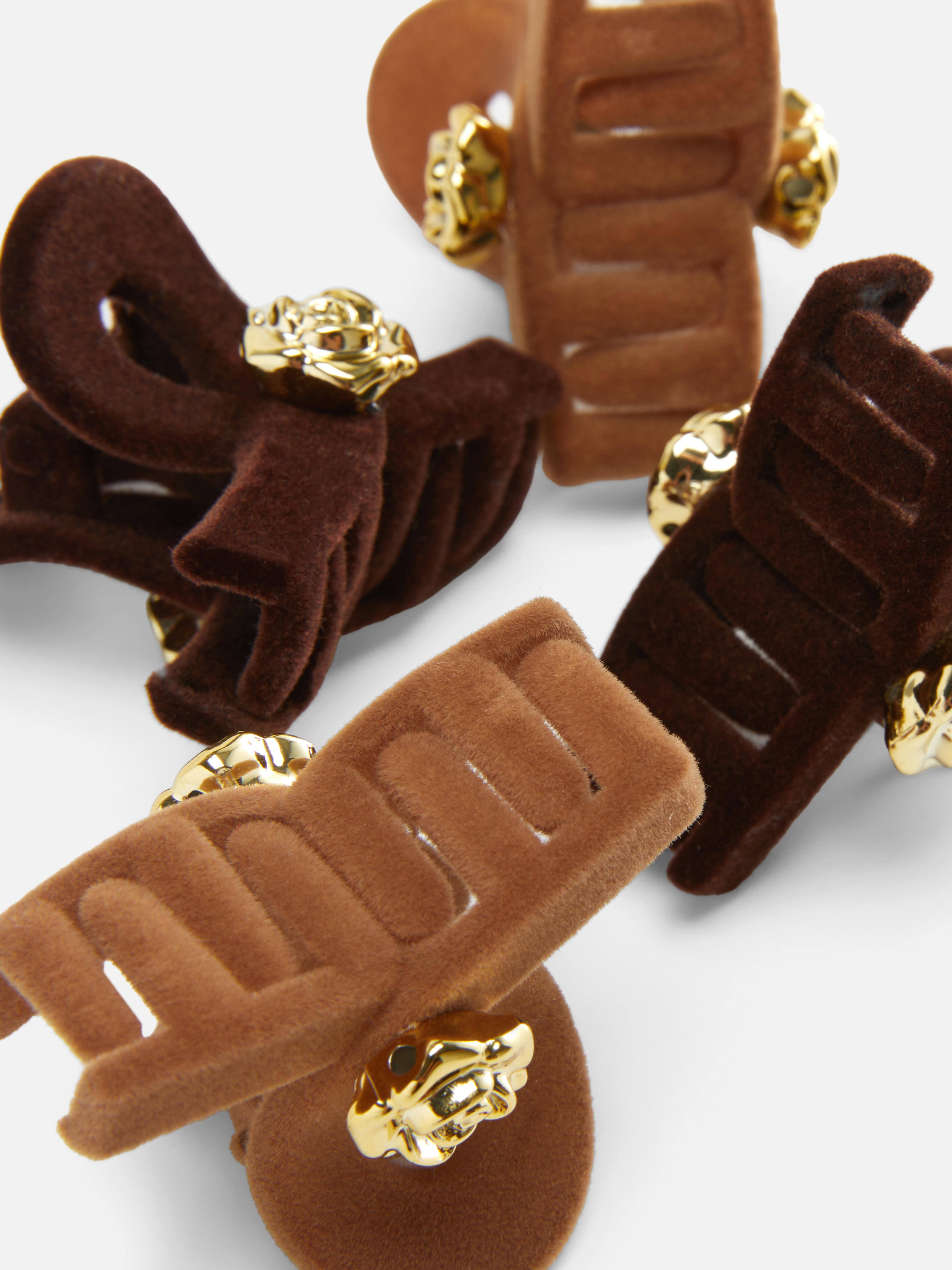 4pk Velvet Rose Bulldog Clips