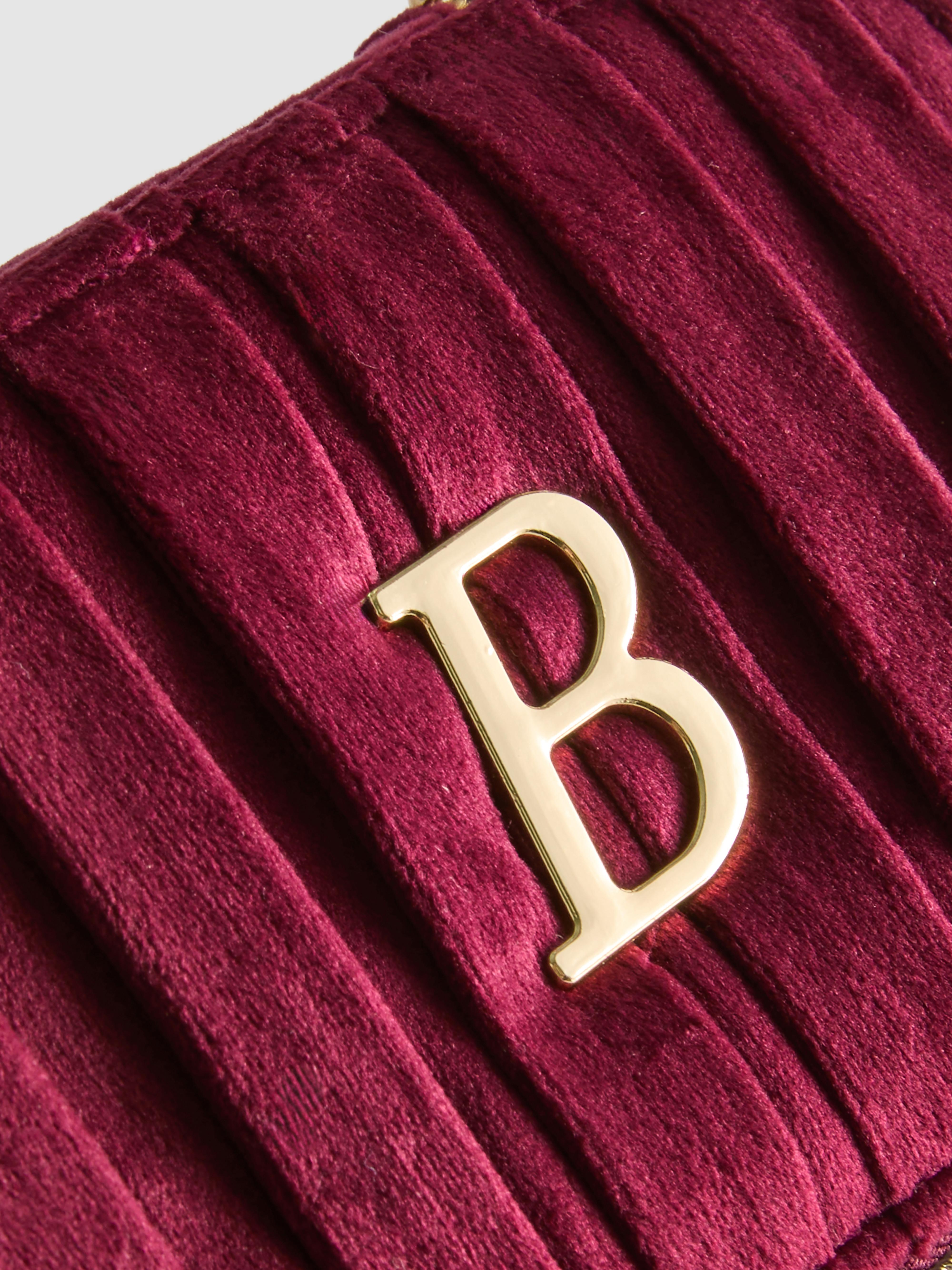 Rectangle Velvet Initial Jewelry Box