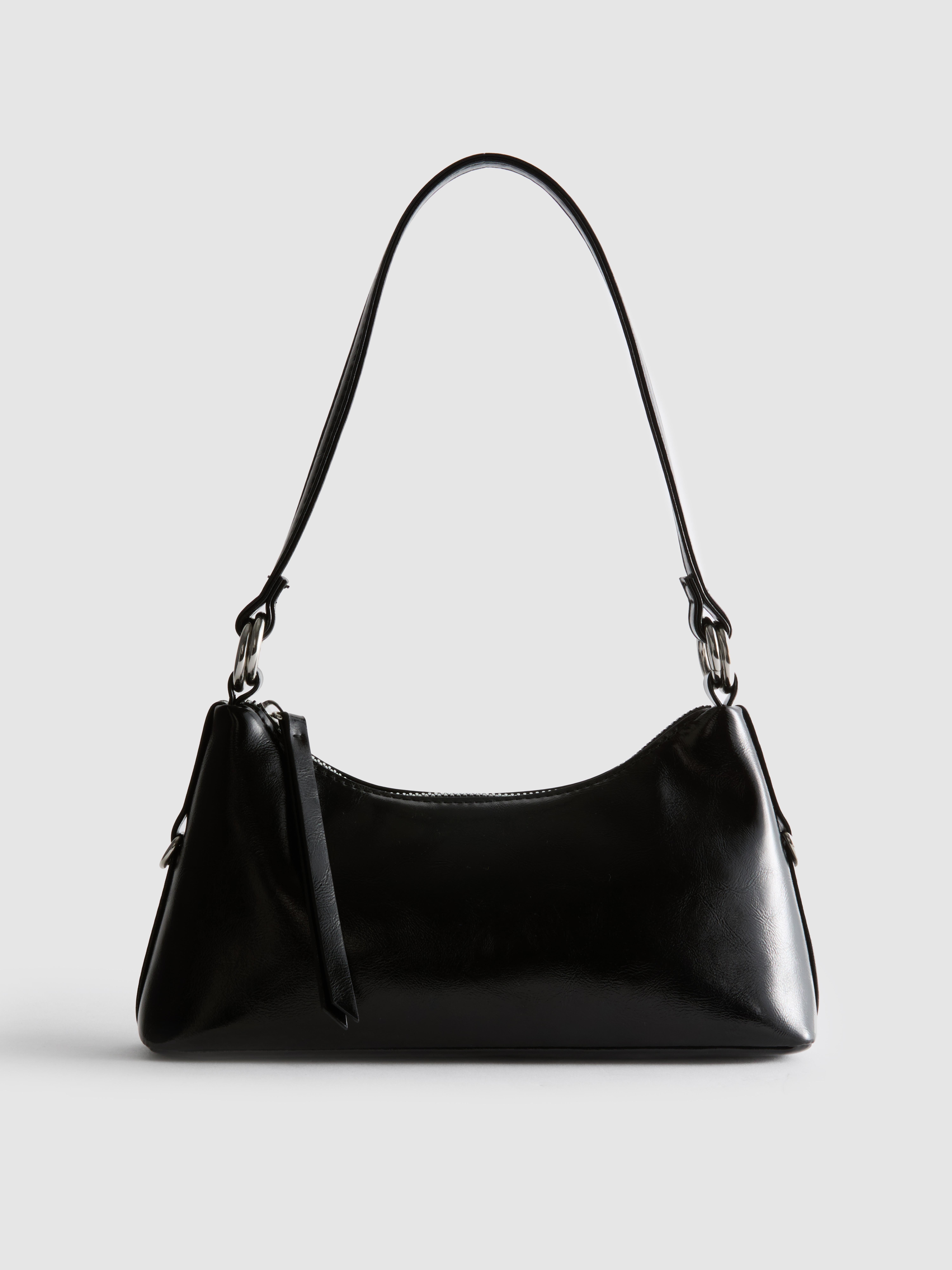 Faux Leather Shoulder Bag