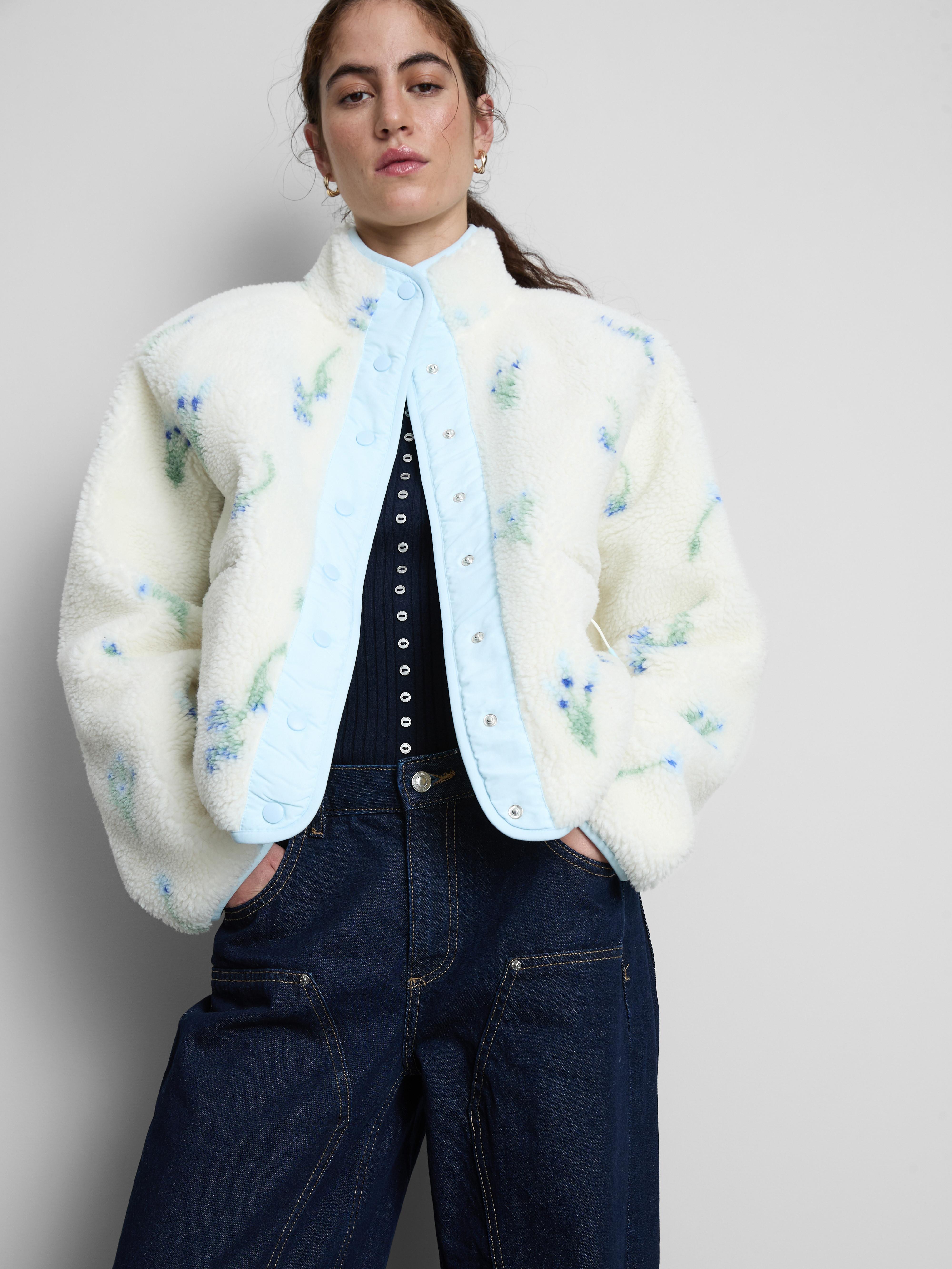 Printed Snap Button Borg Fleece