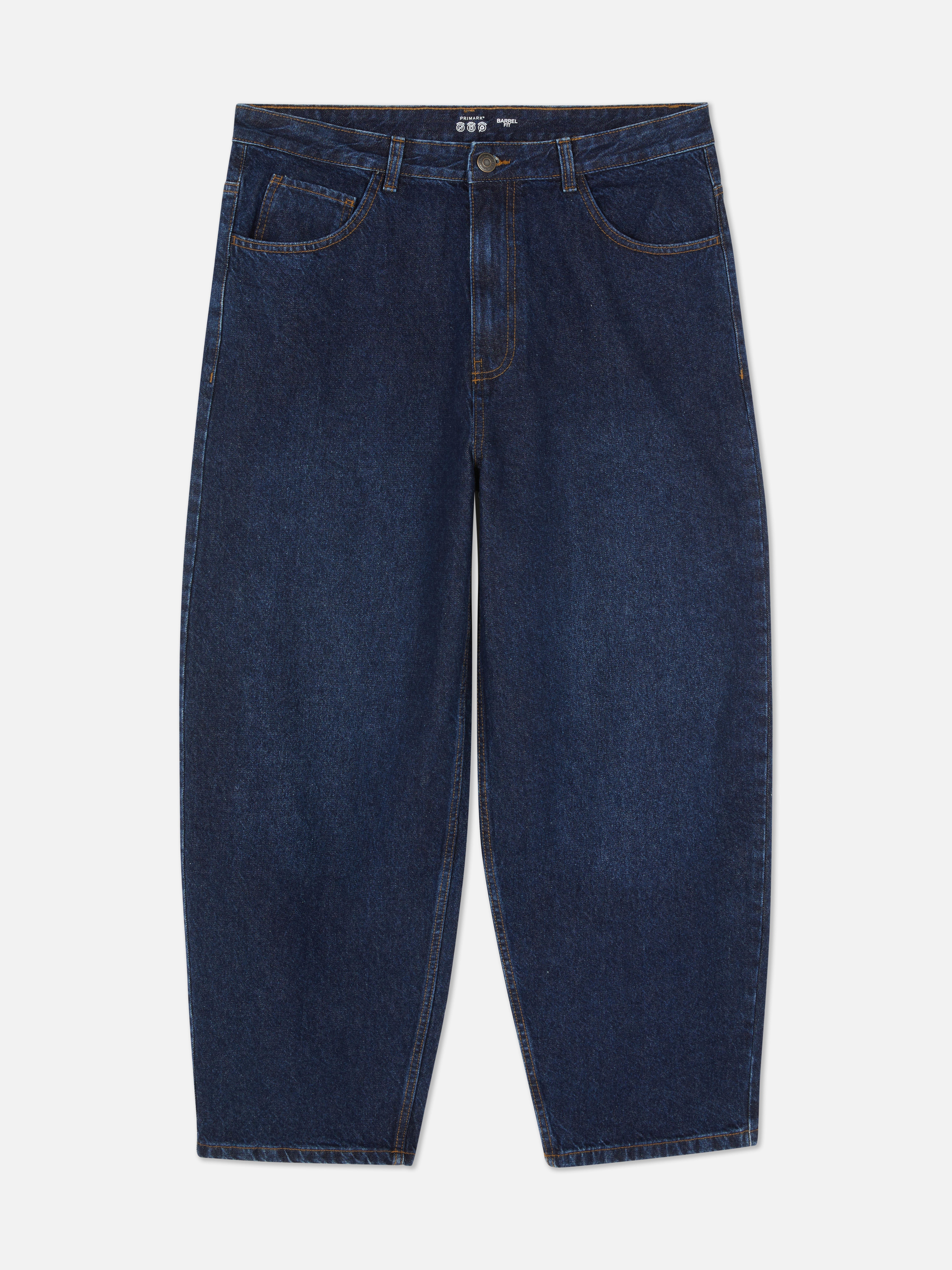 Low-Rise Barrel Leg Jeans