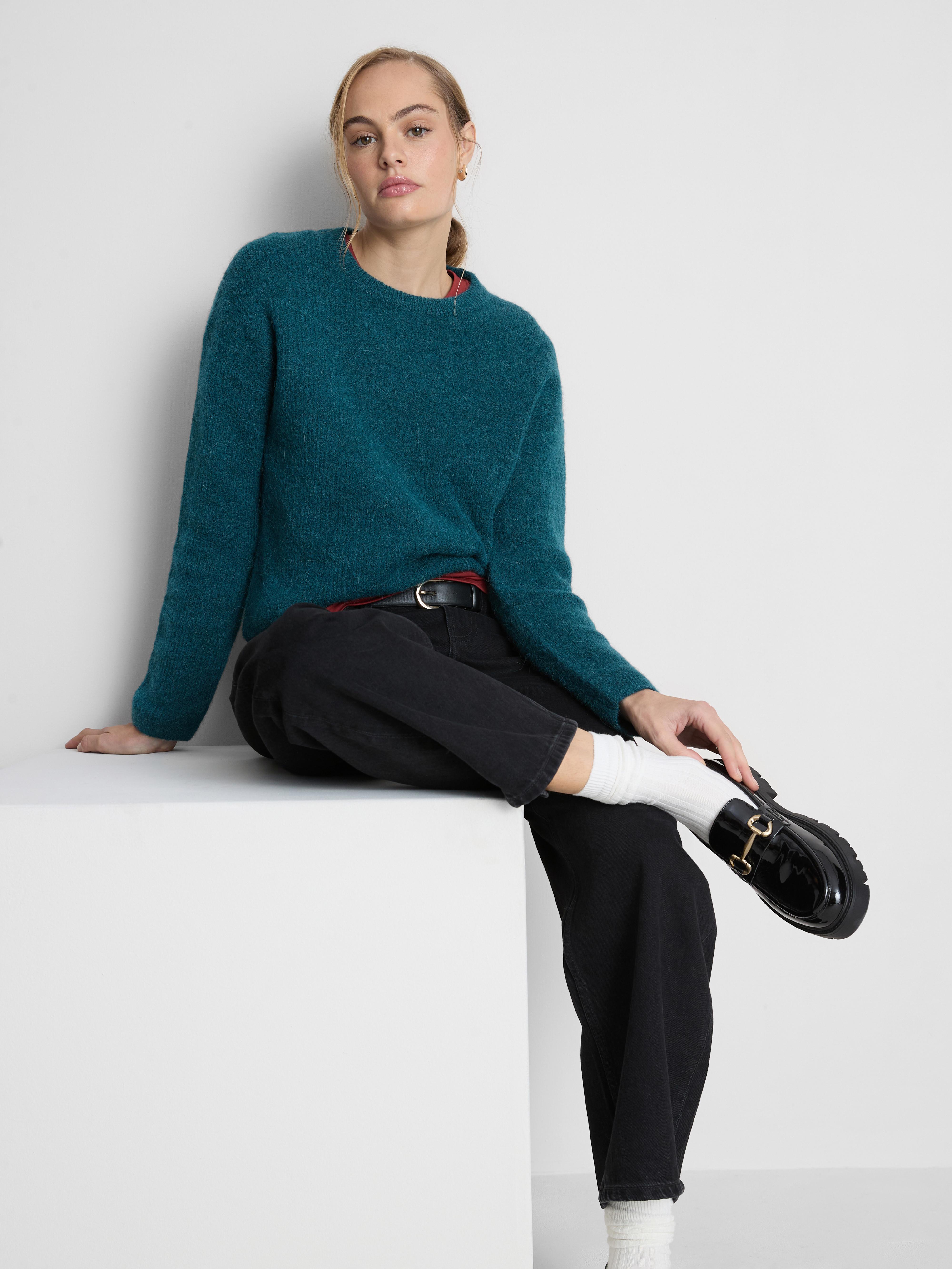 The Edit Ribbed Crew Neck Sweater