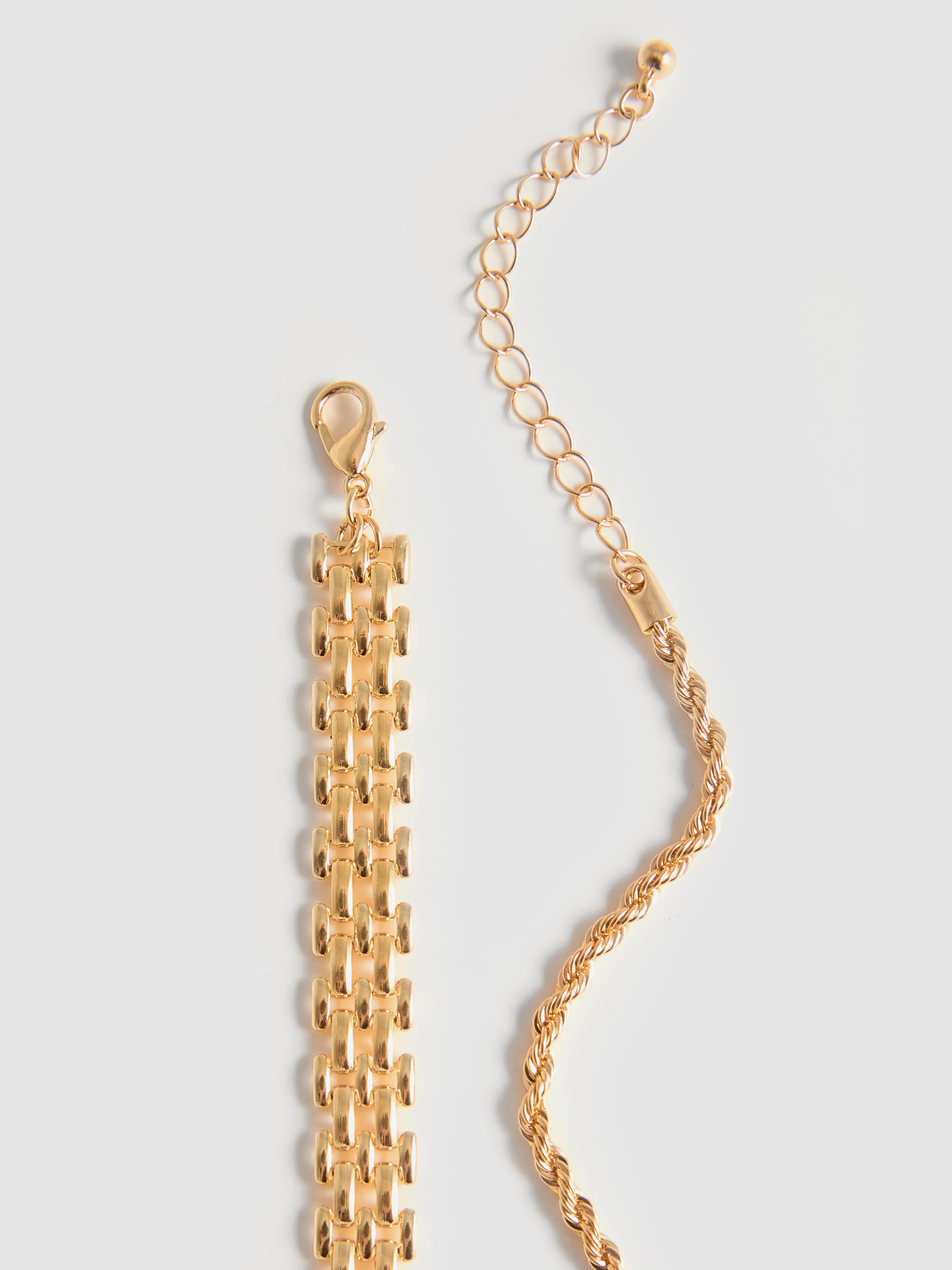 2pk Vintage Chain Bracelets