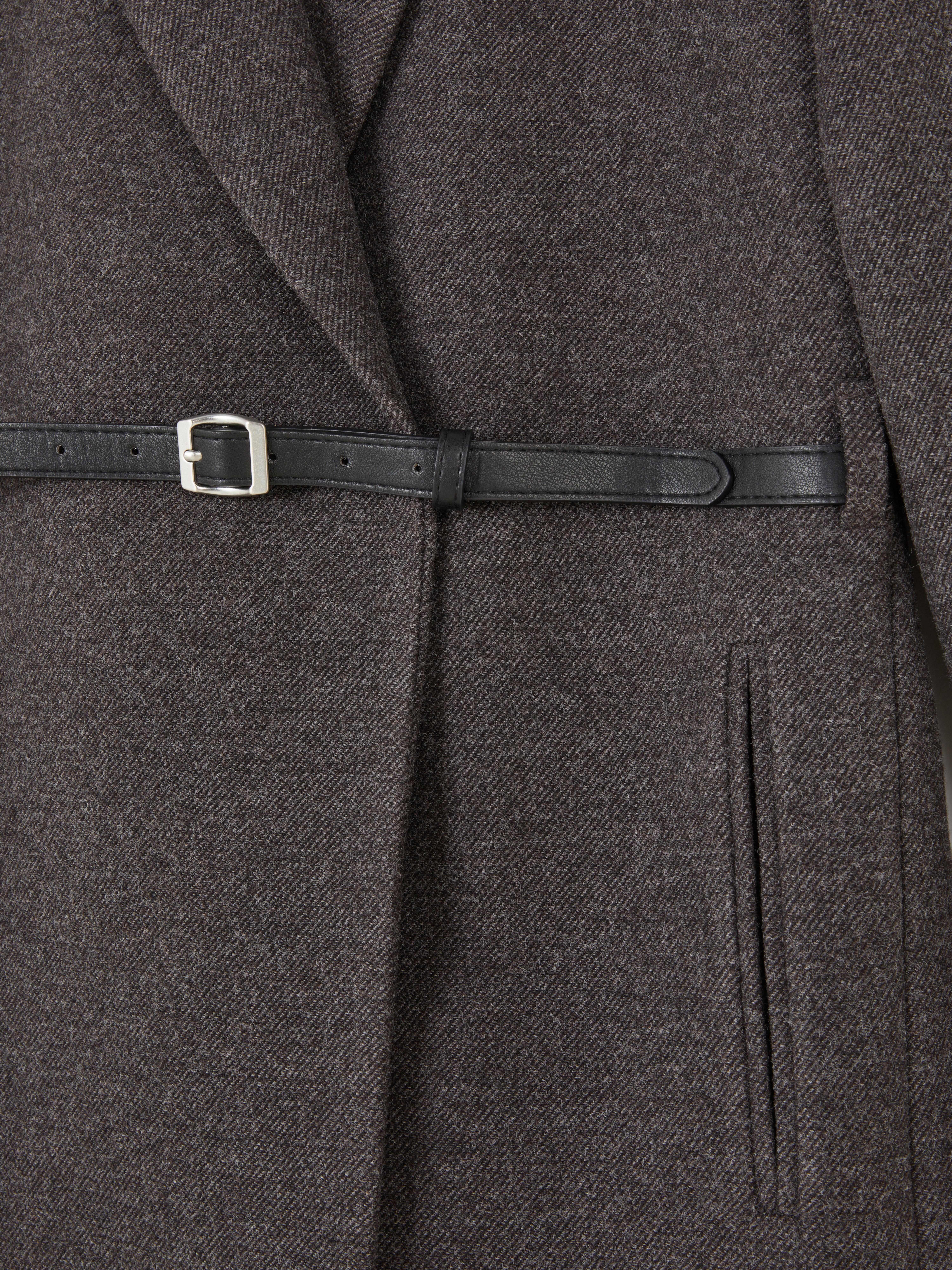 Single-Breasted Longline Coat