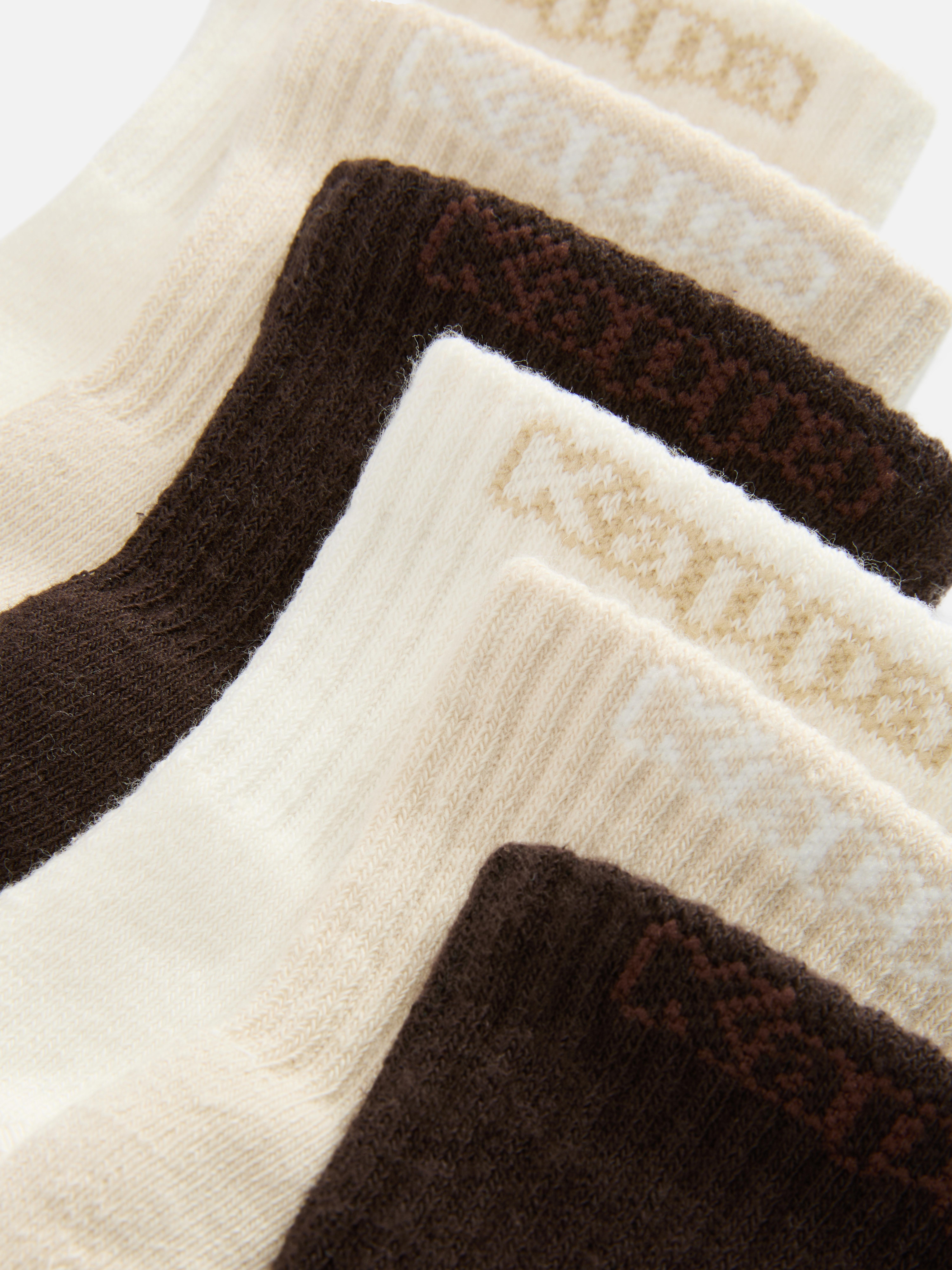3pk Kappa Neutral Quarter Crew Socks