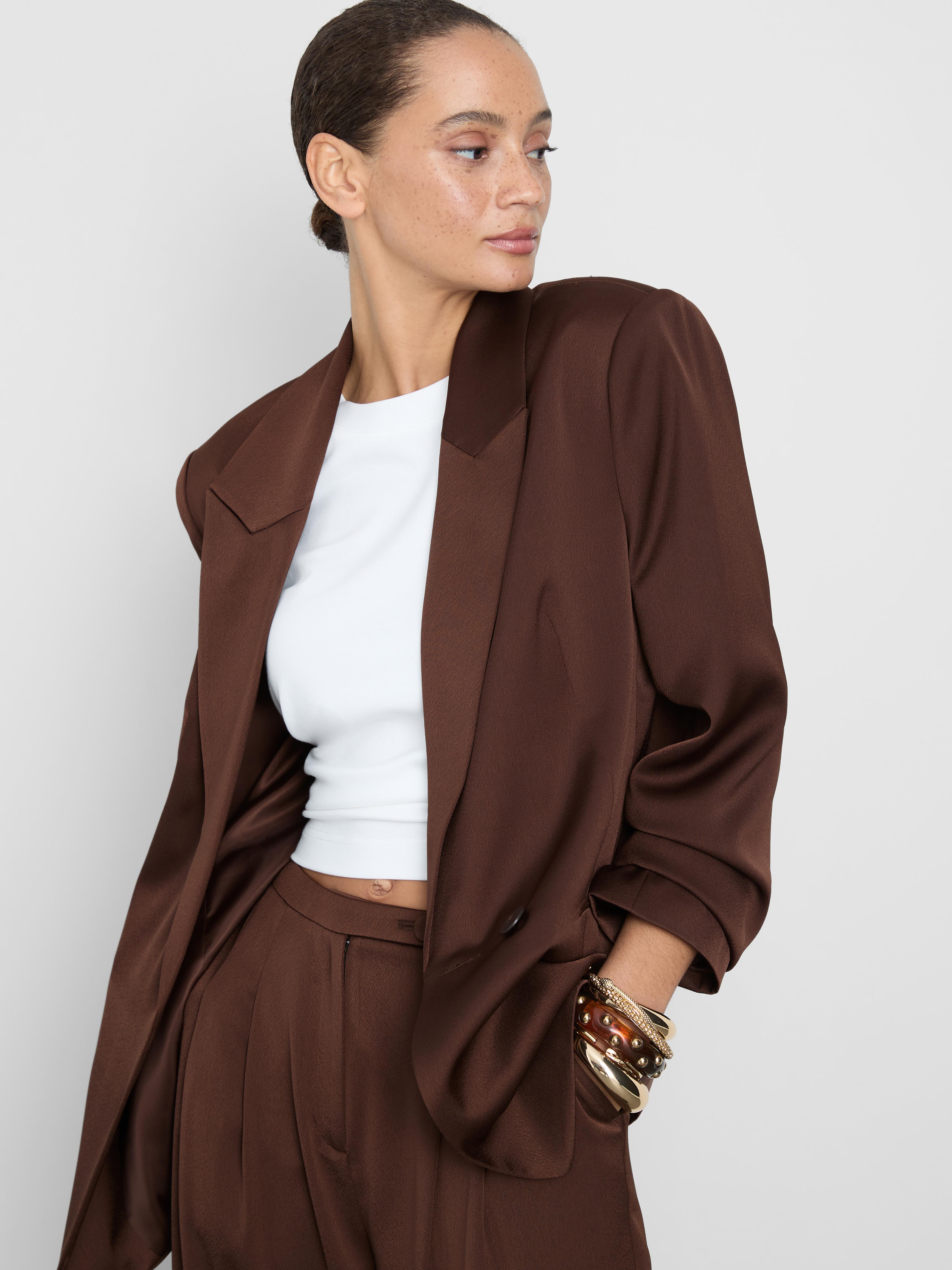 Satin Tailored Blazer