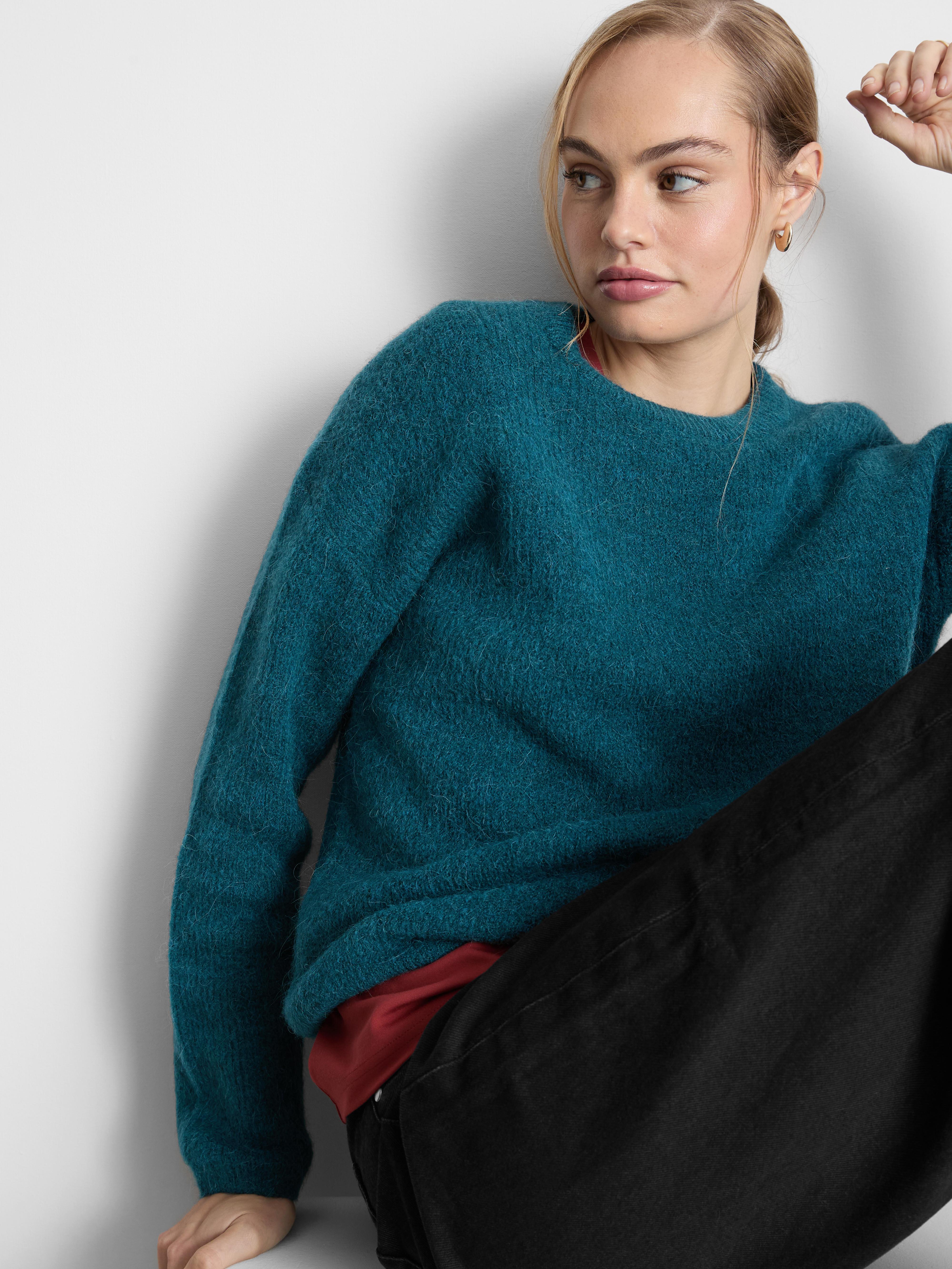 The Edit Ribbed Crew Neck Sweater