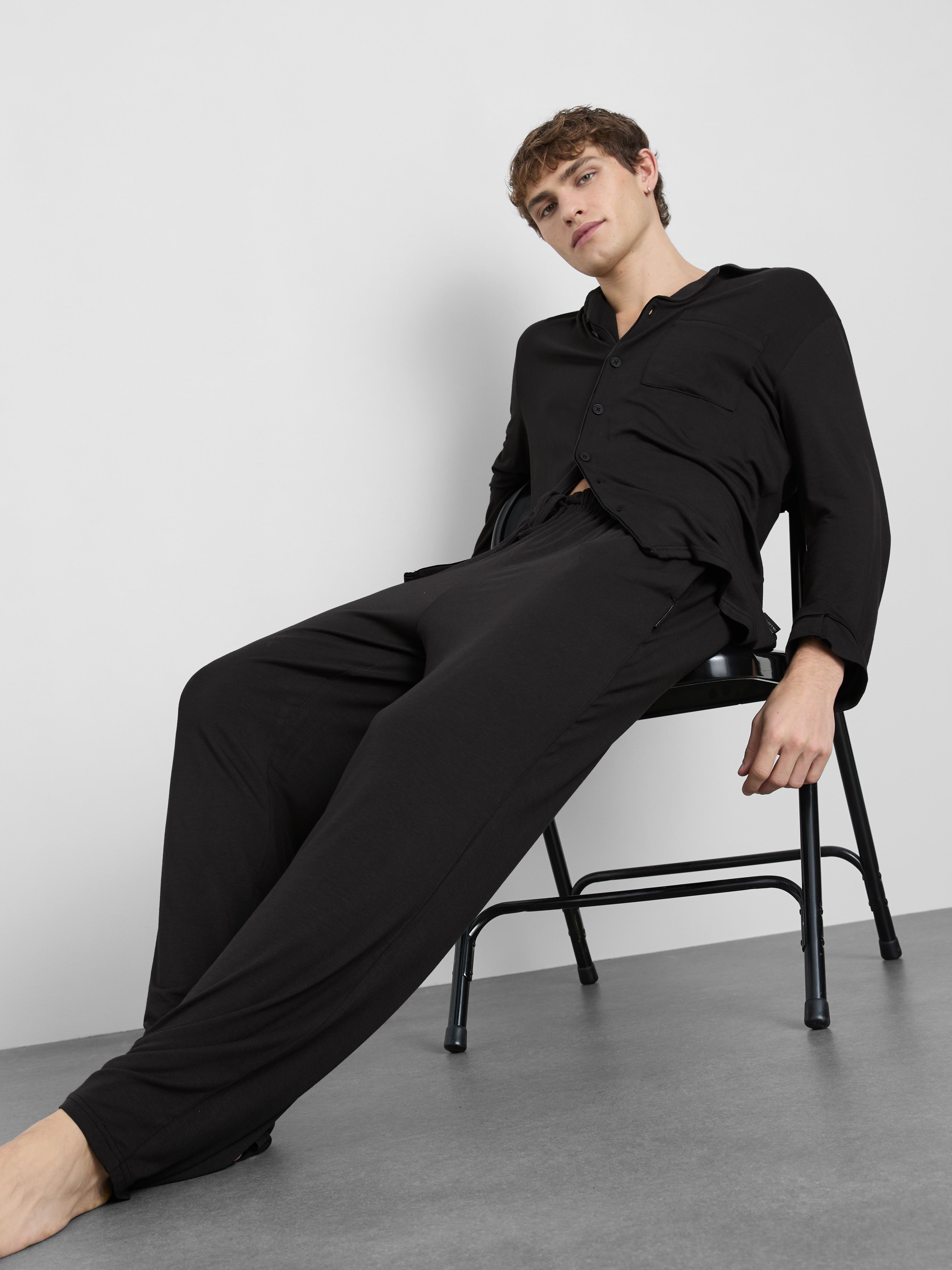 Straight-Leg Pajama Bottoms