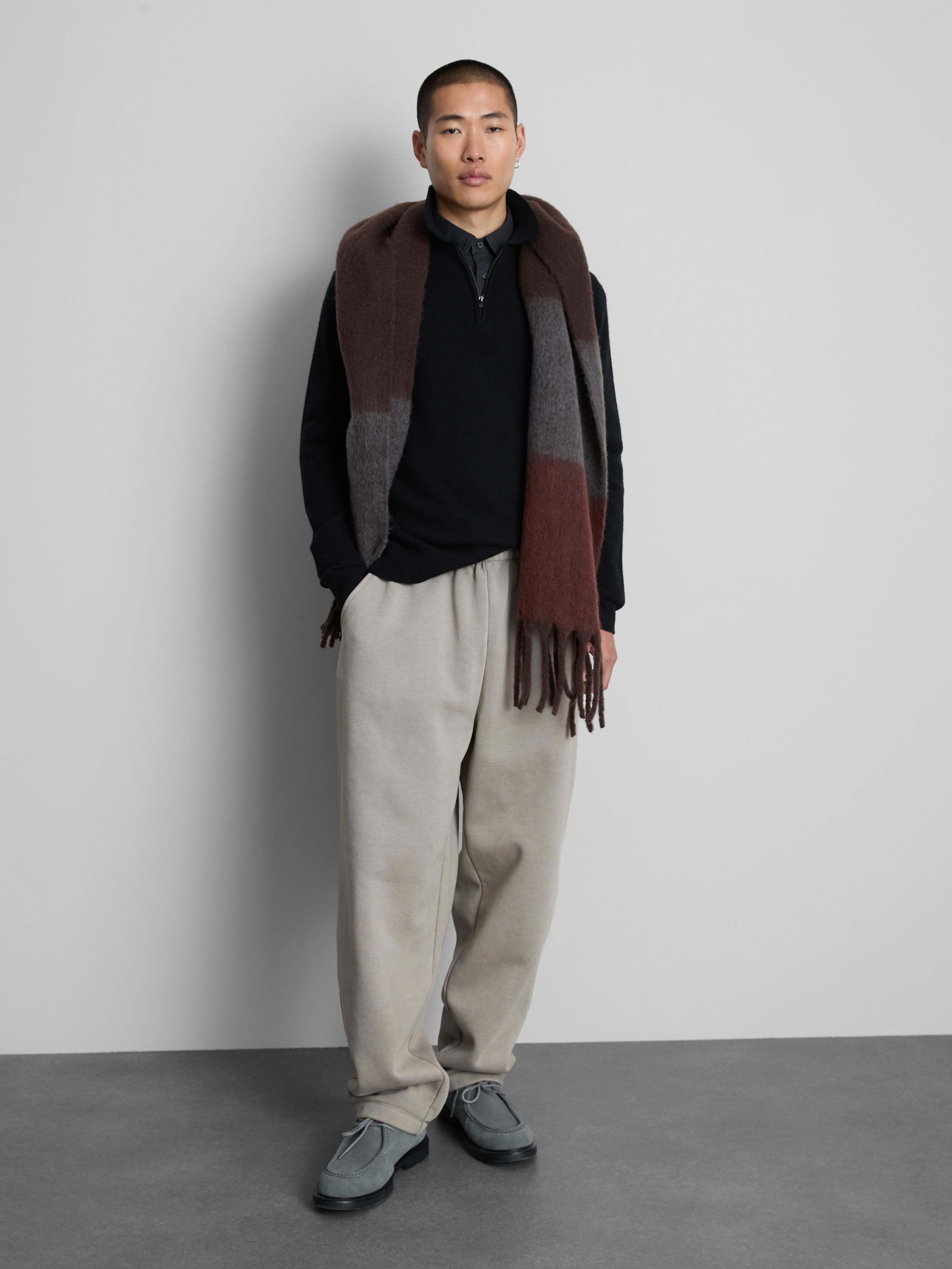 Wool Rich Quarter Zip Polo Sweater