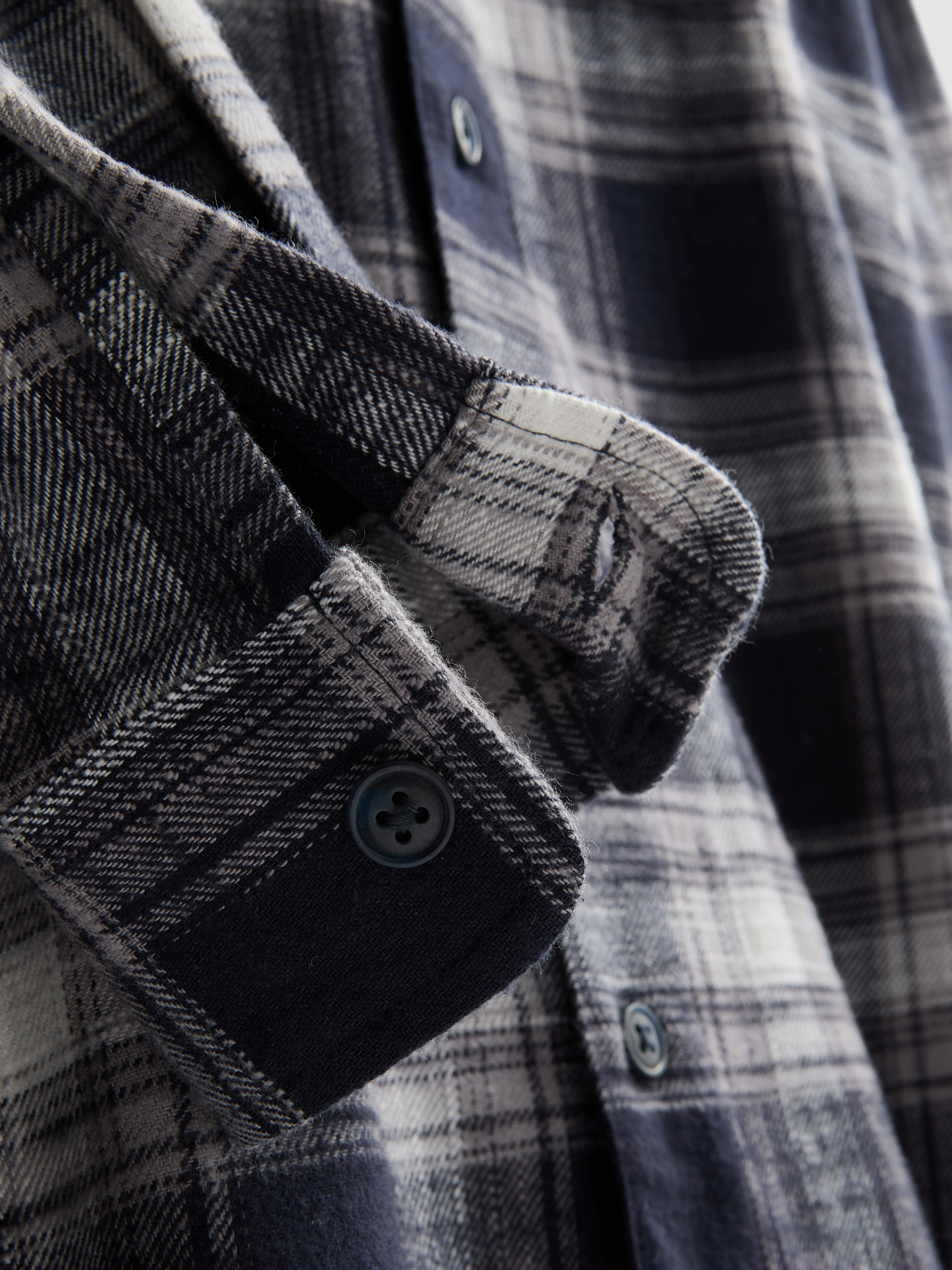Textured Check Long Sleeved Shirt