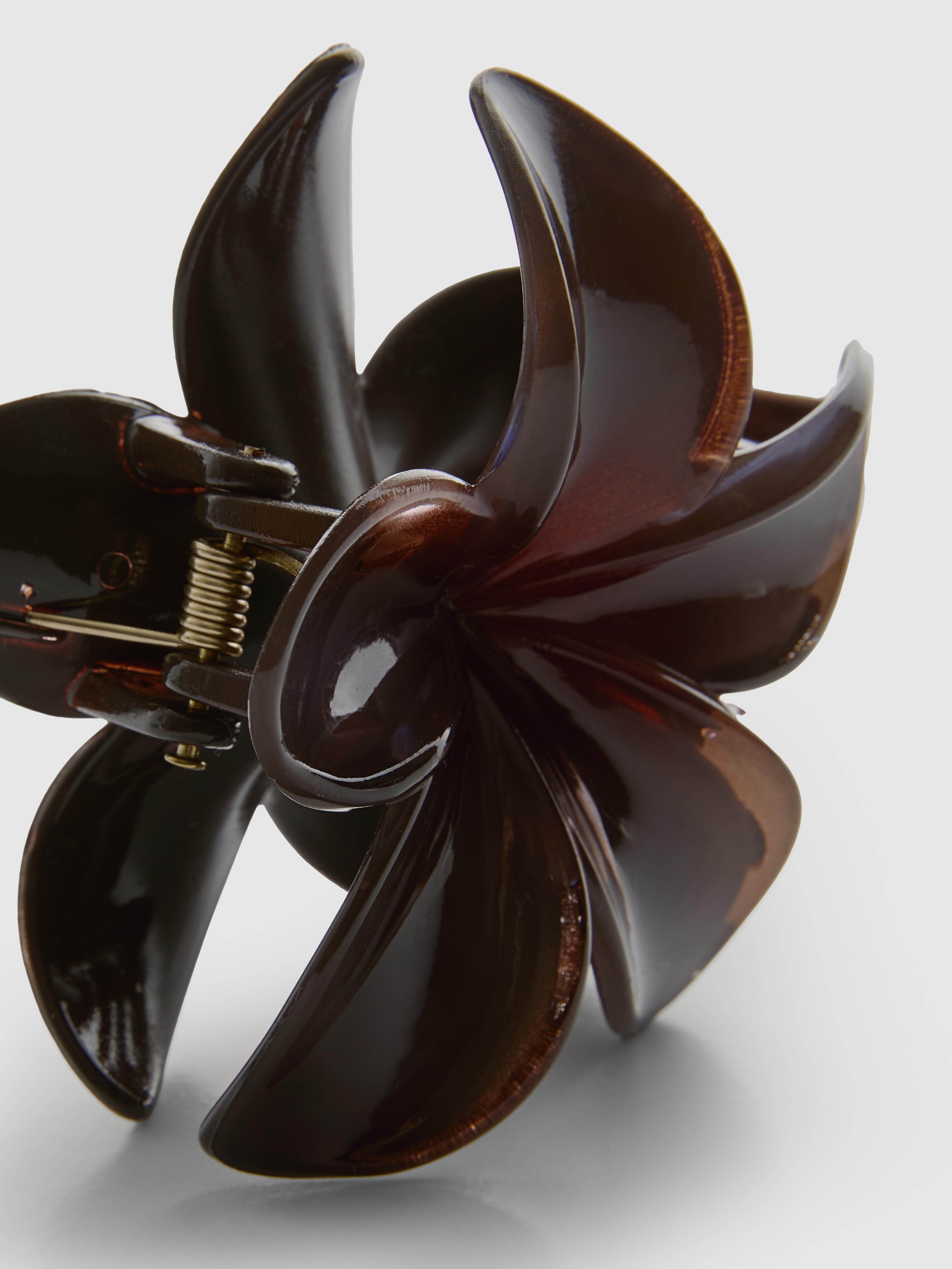 1pk Brown Orchid Claw Clip