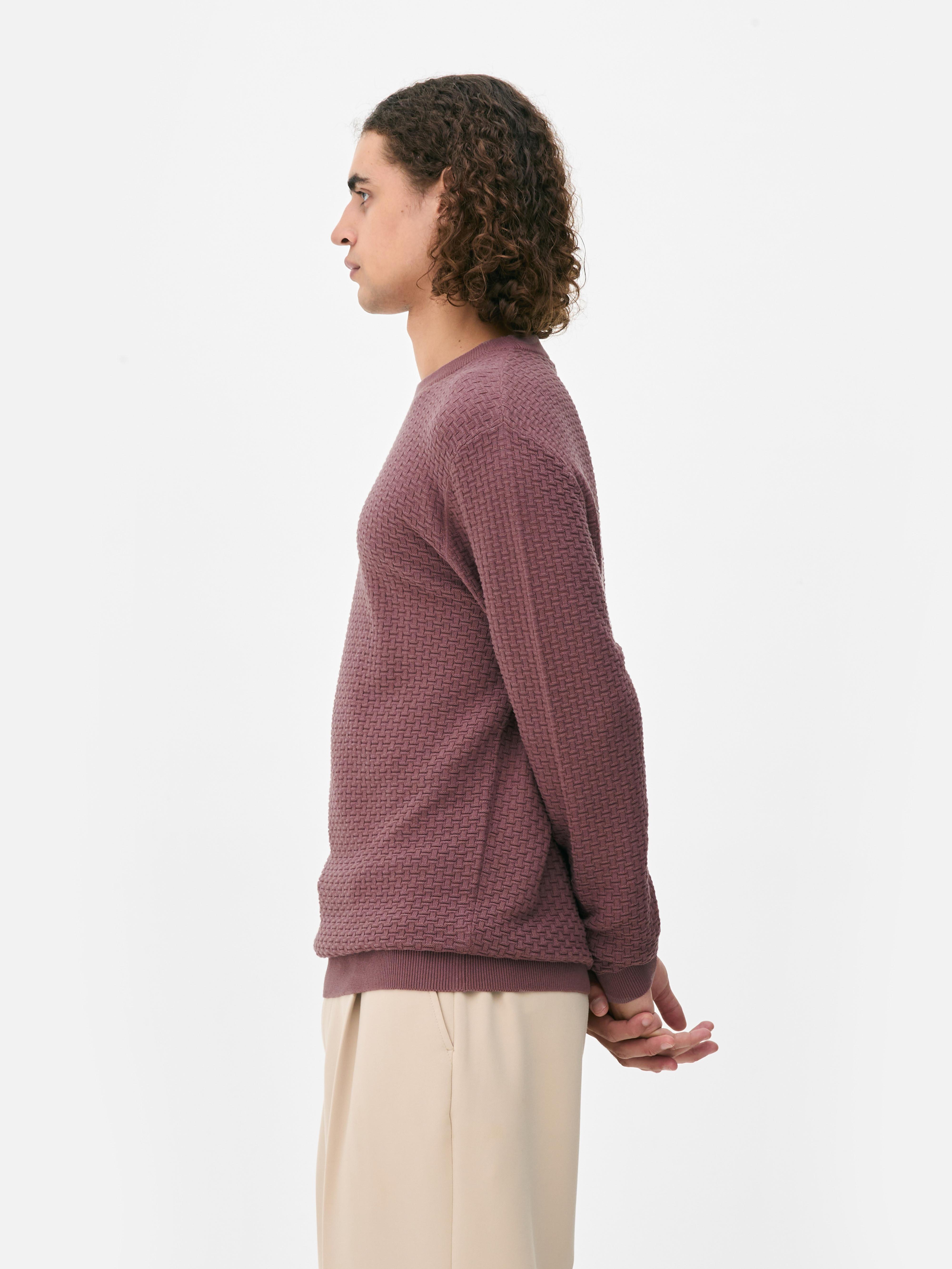 Textured Crew Neck Sweater