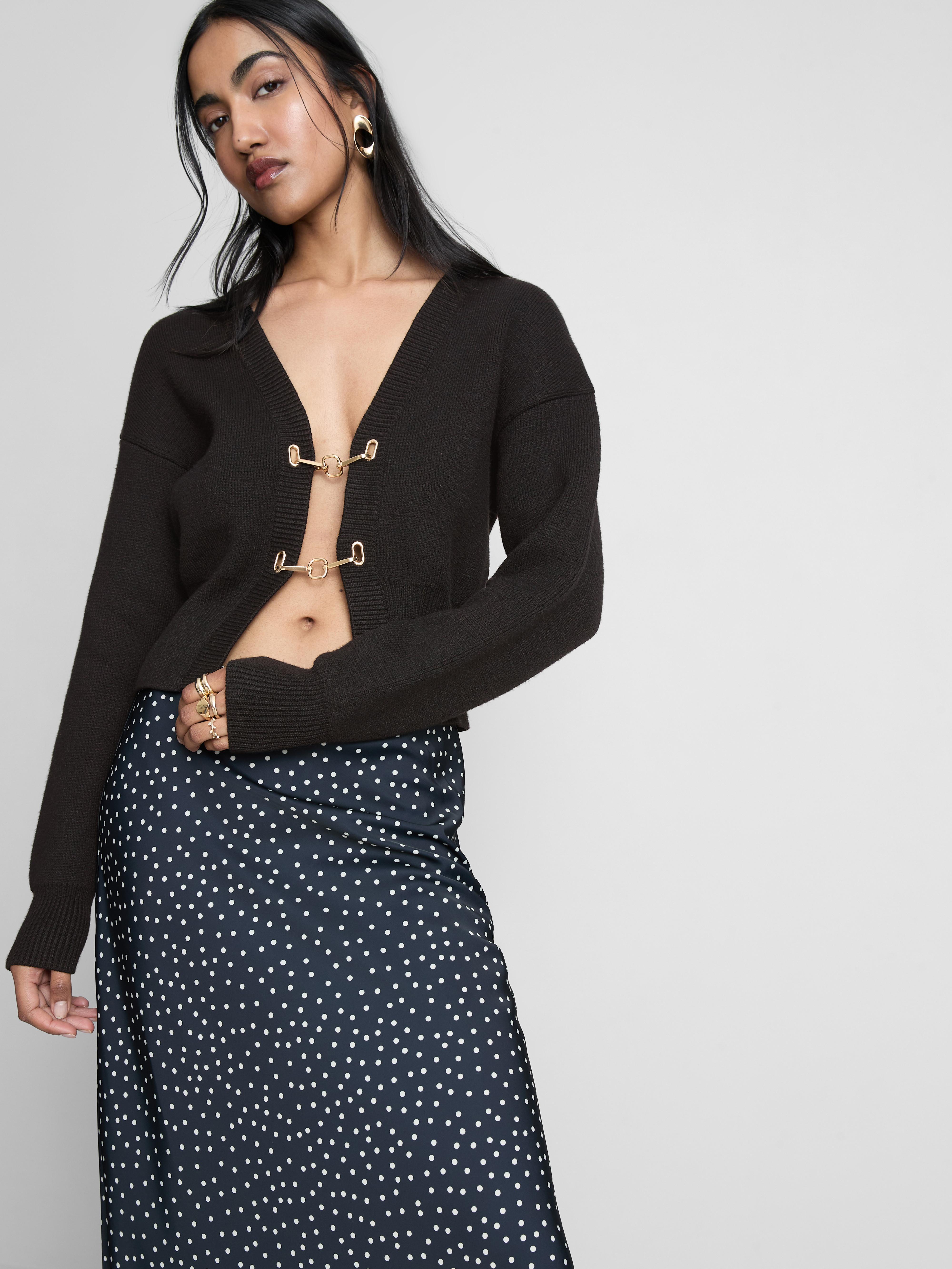 Sculpted Buckle Detail Cardigan