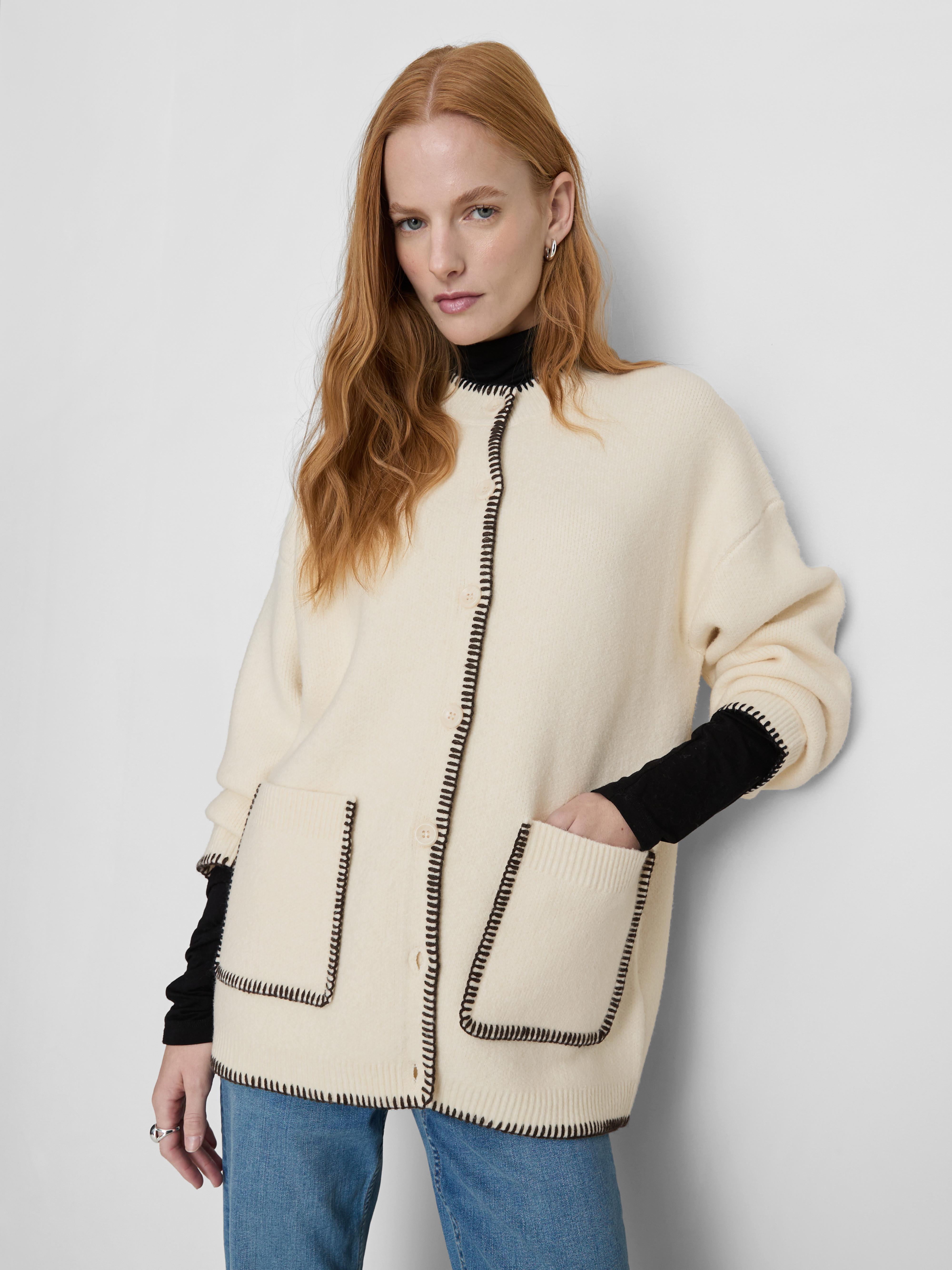 MAJOR FIND | Paula Echevarría Contrast Stitch Cardigan
