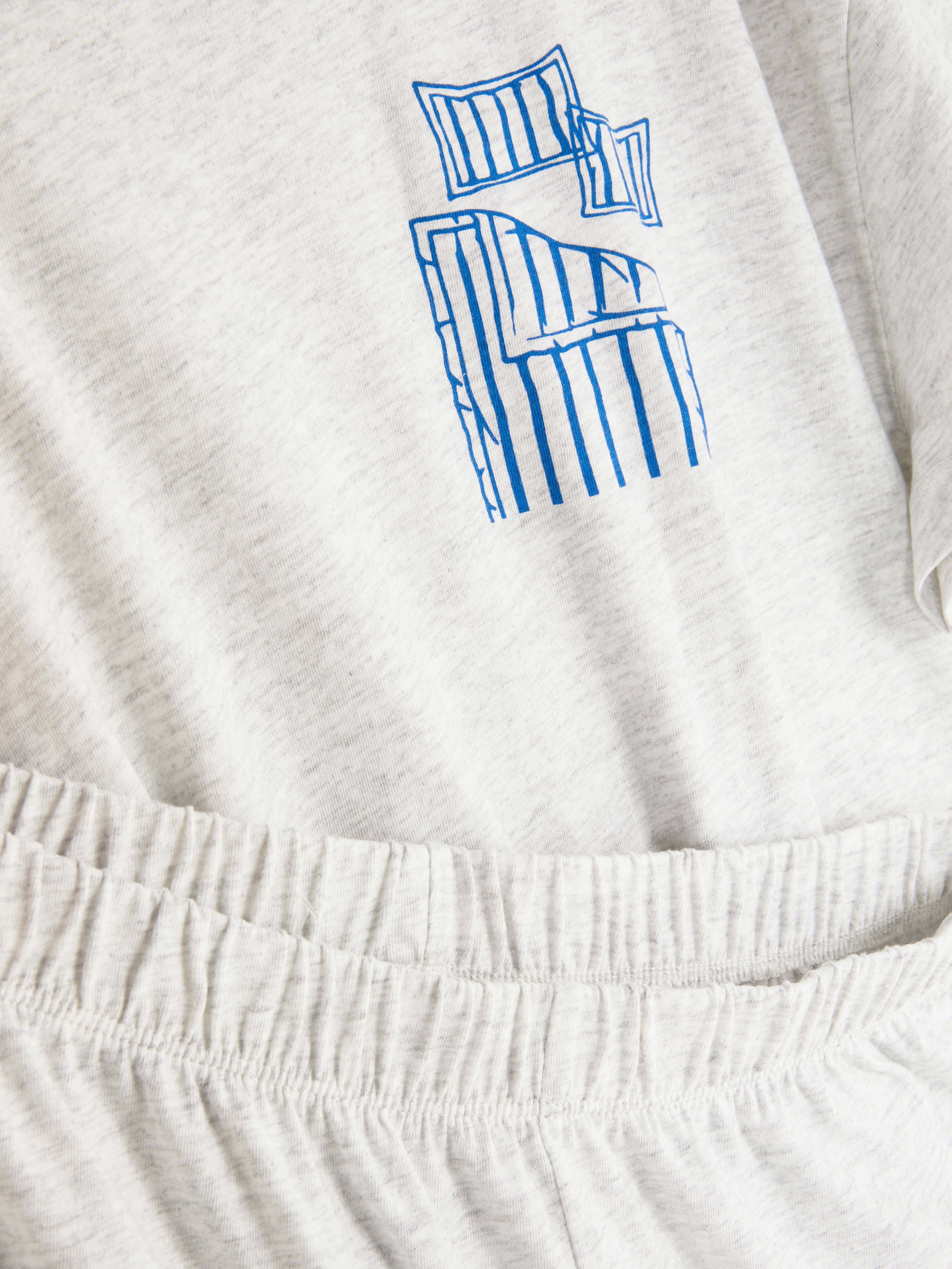 Printed Short-Sleeve Pajama Set