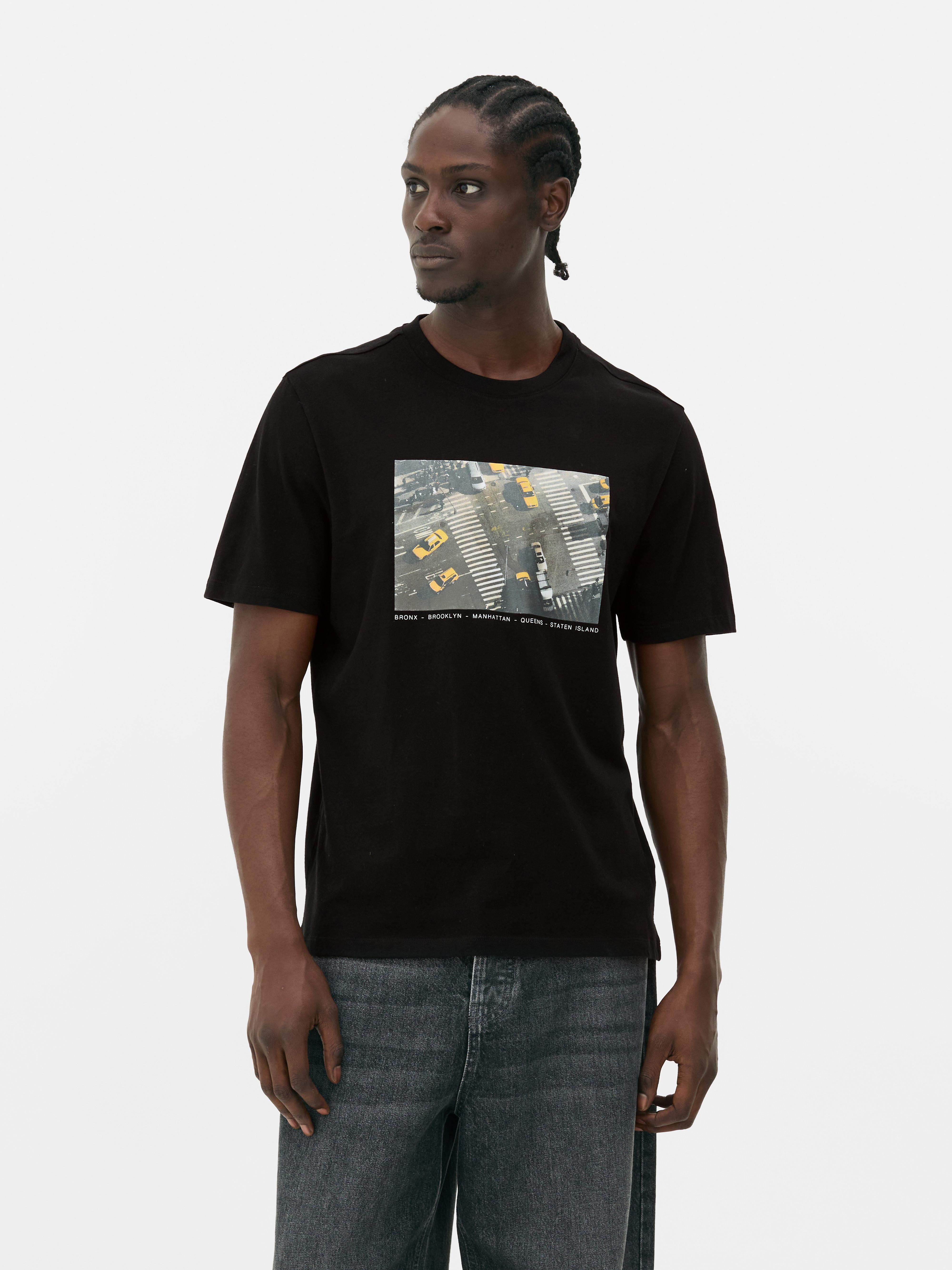 Taxi Graphic Short-Sleeved T-Shirt