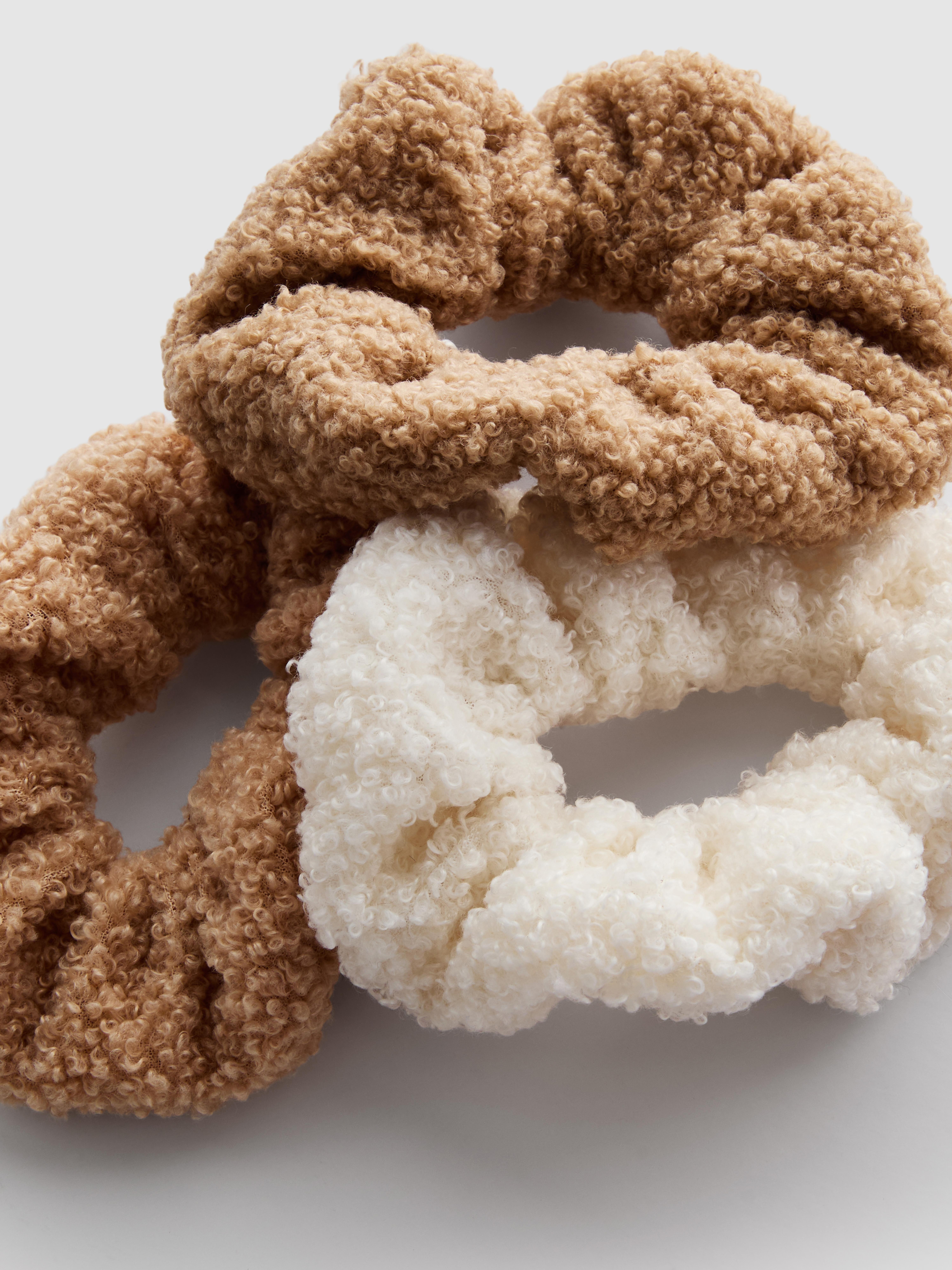 3pk Borg Hair Scrunchies