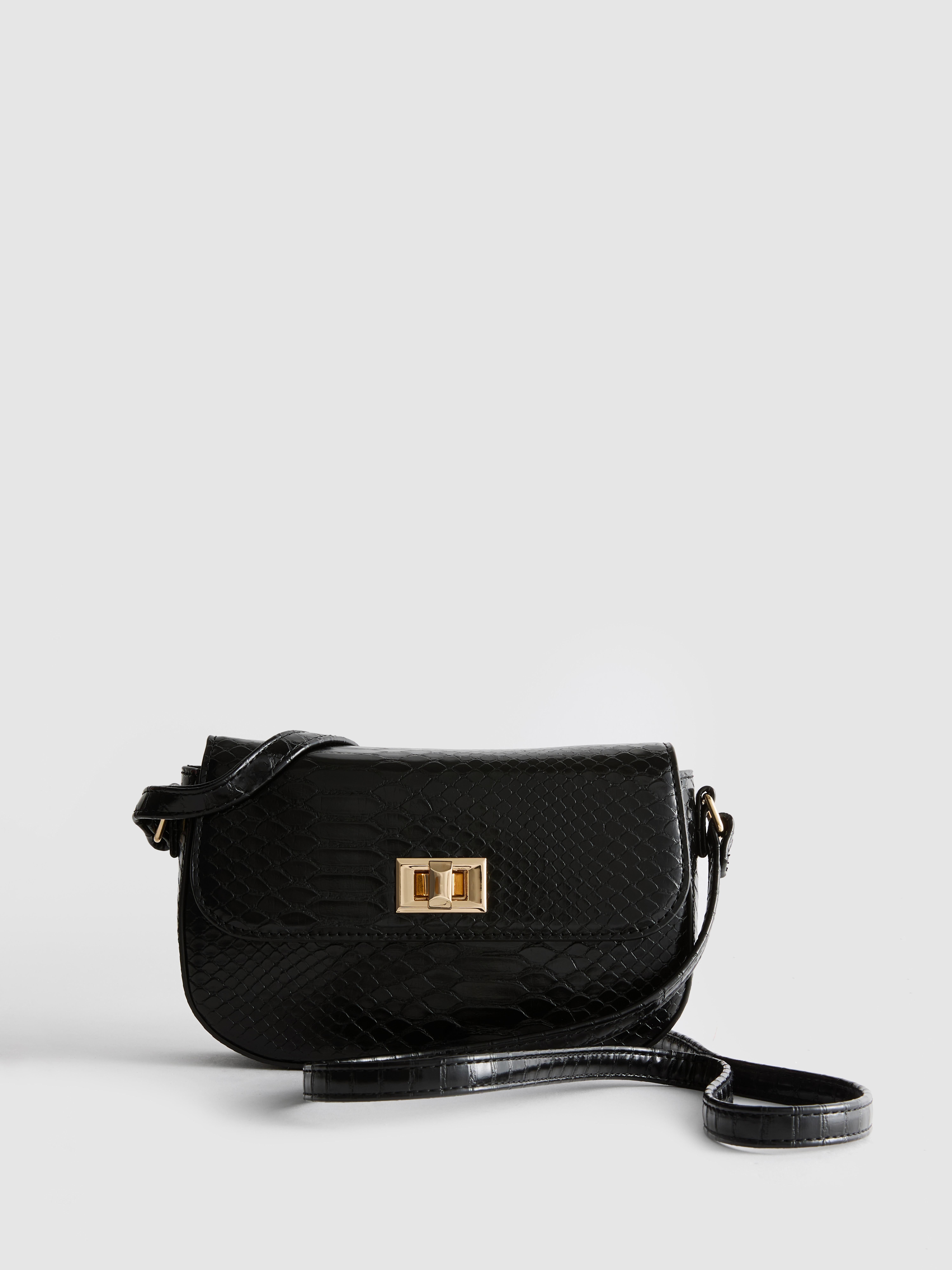 Faux Croc Mini Crossbody Bag