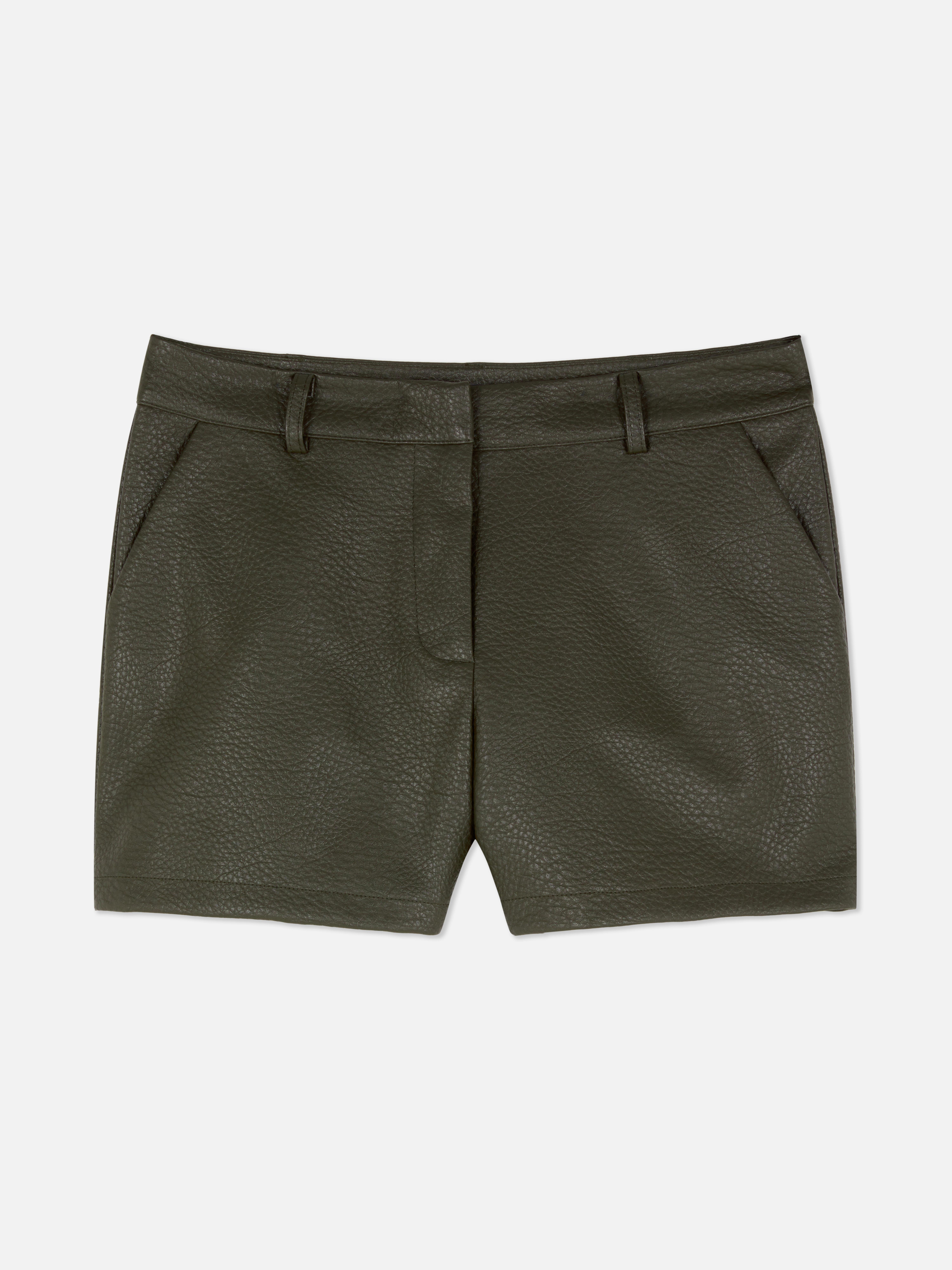 Paula Echevarría Textured Faux Leather Shorts
