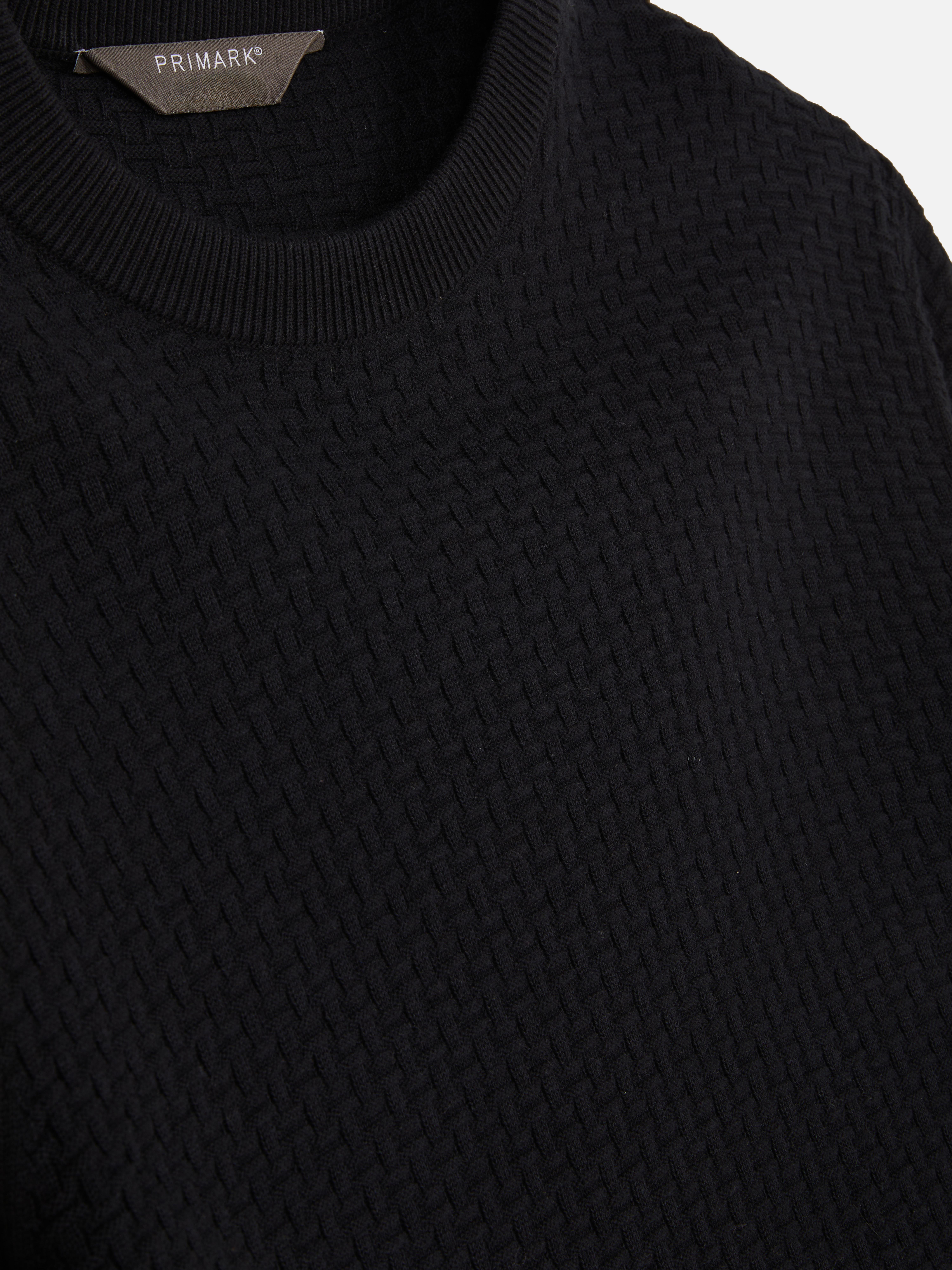 Textured Crew Neck Sweater
