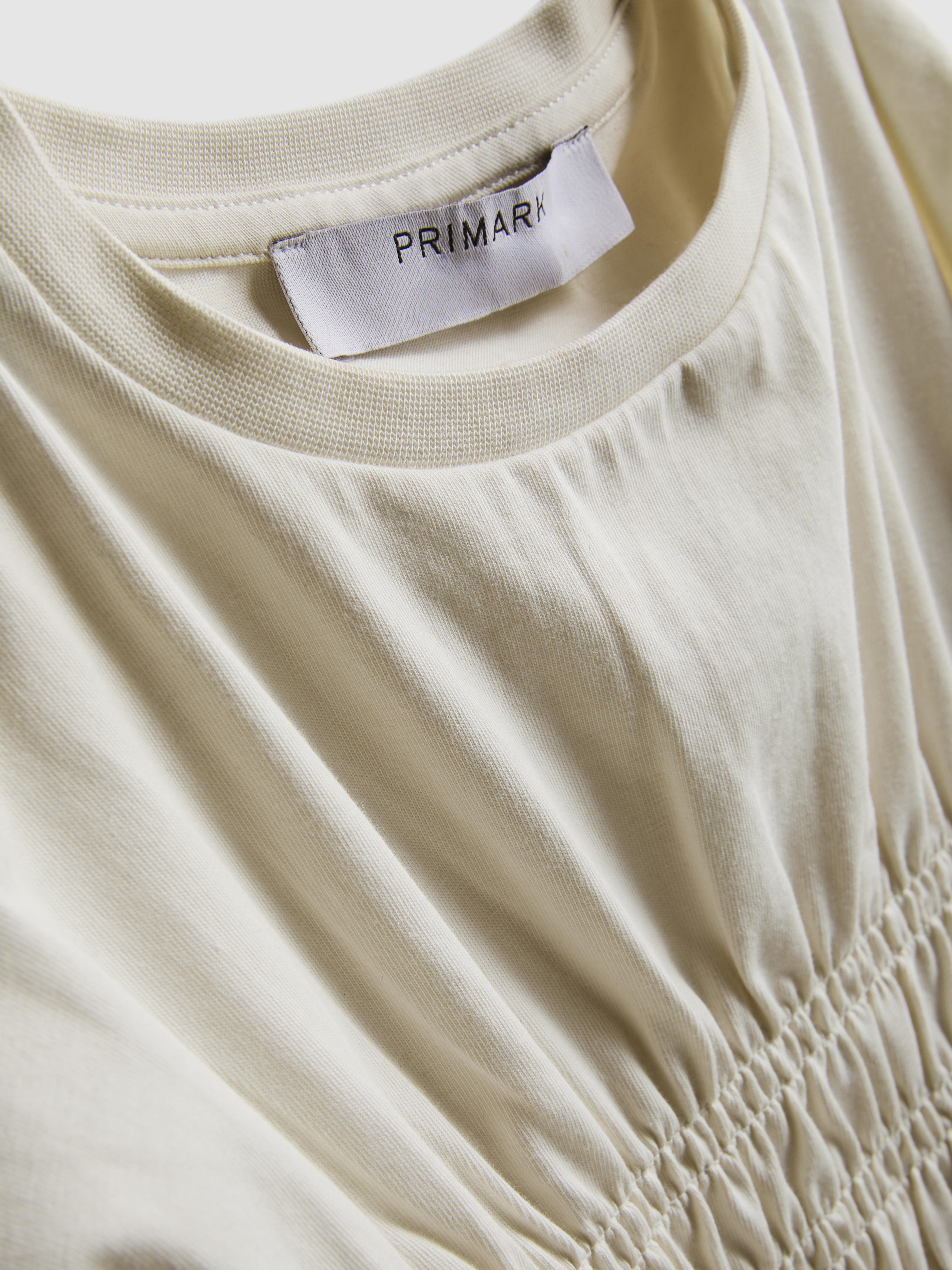 Cotton Shirred Bodice Tee