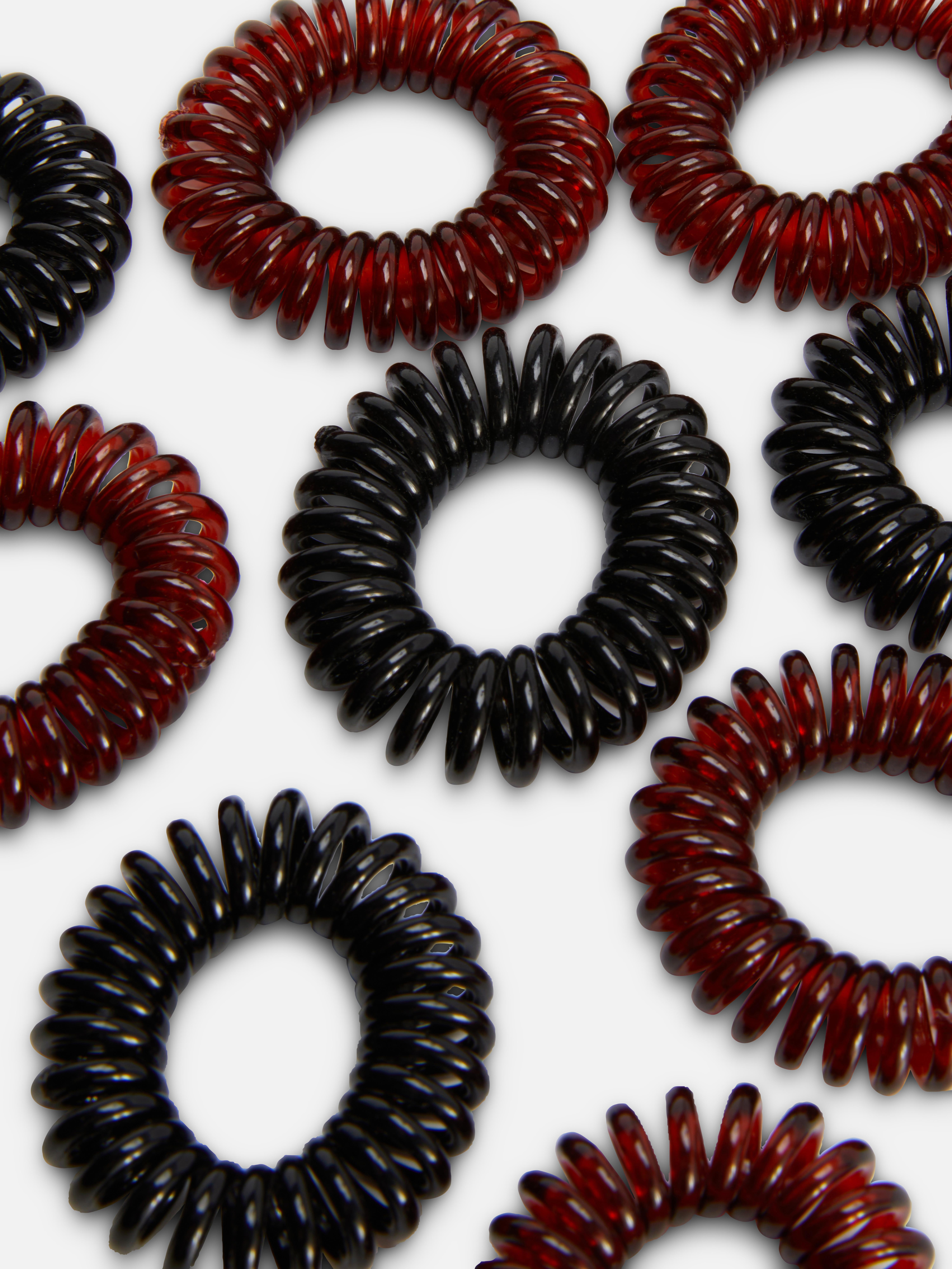 10-Pack Spiral Hair Bands