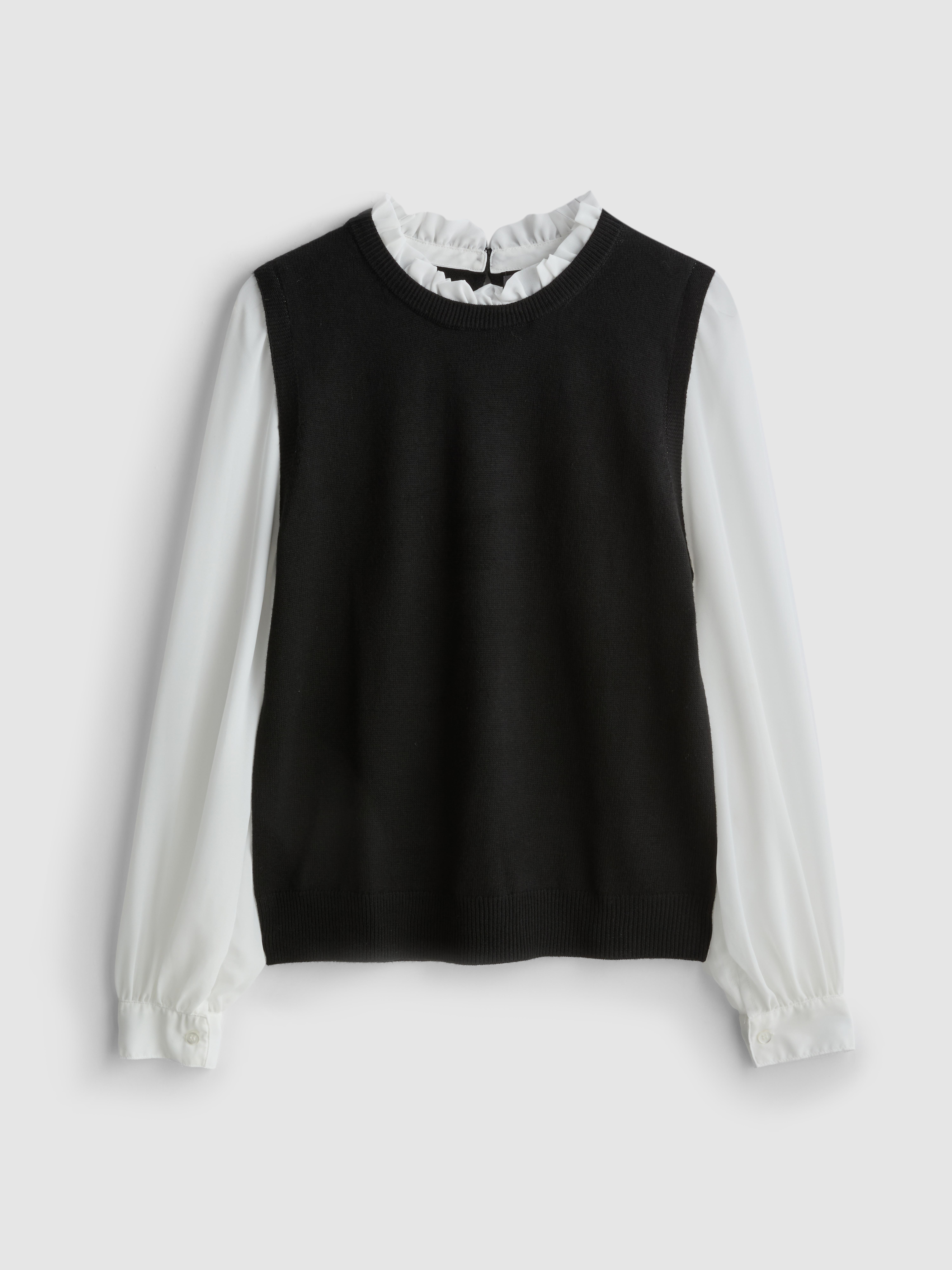 2 In 1 Chiffon Layered Sweater