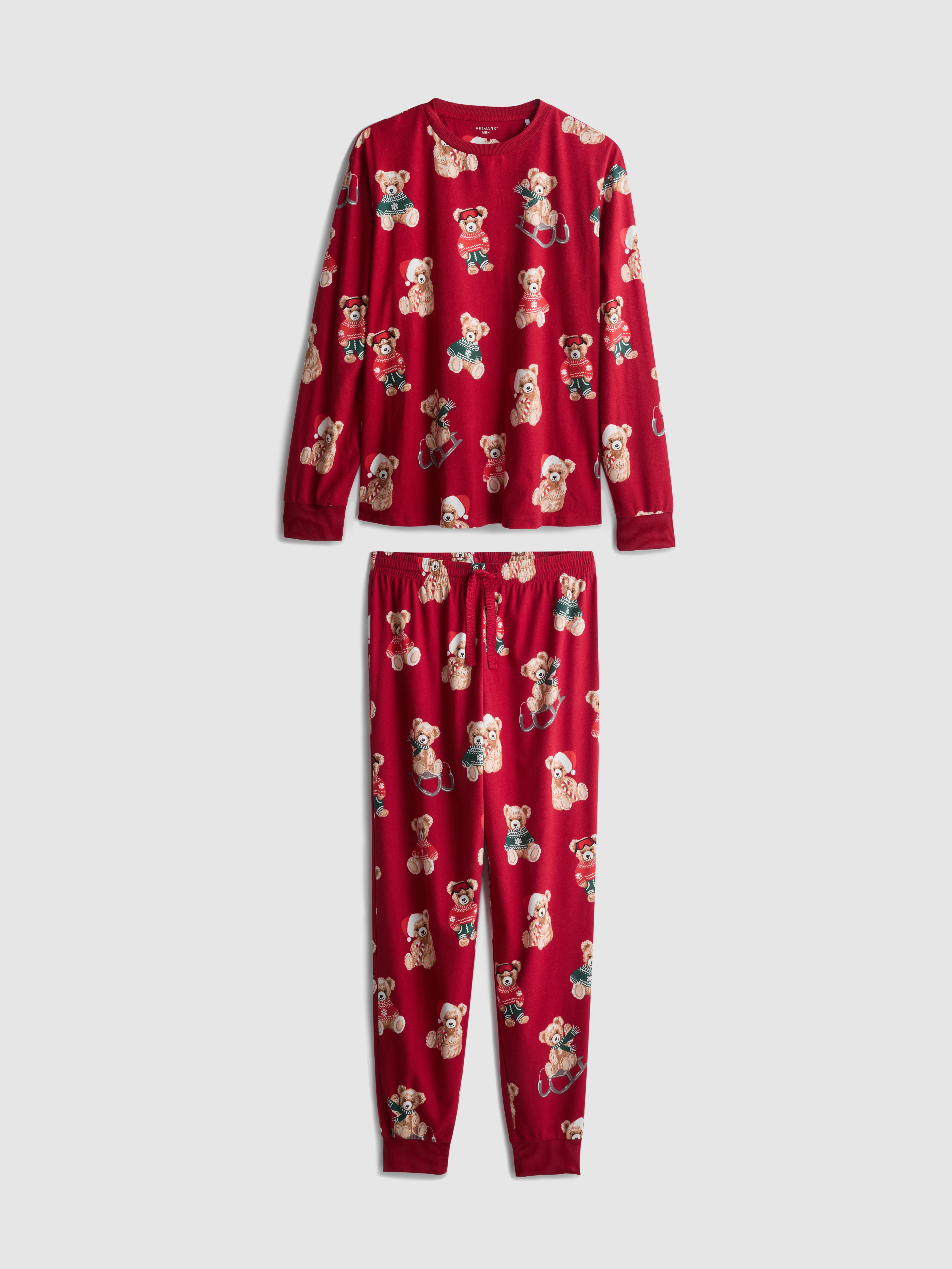Men's Red Bear Family Christmas Pajamas