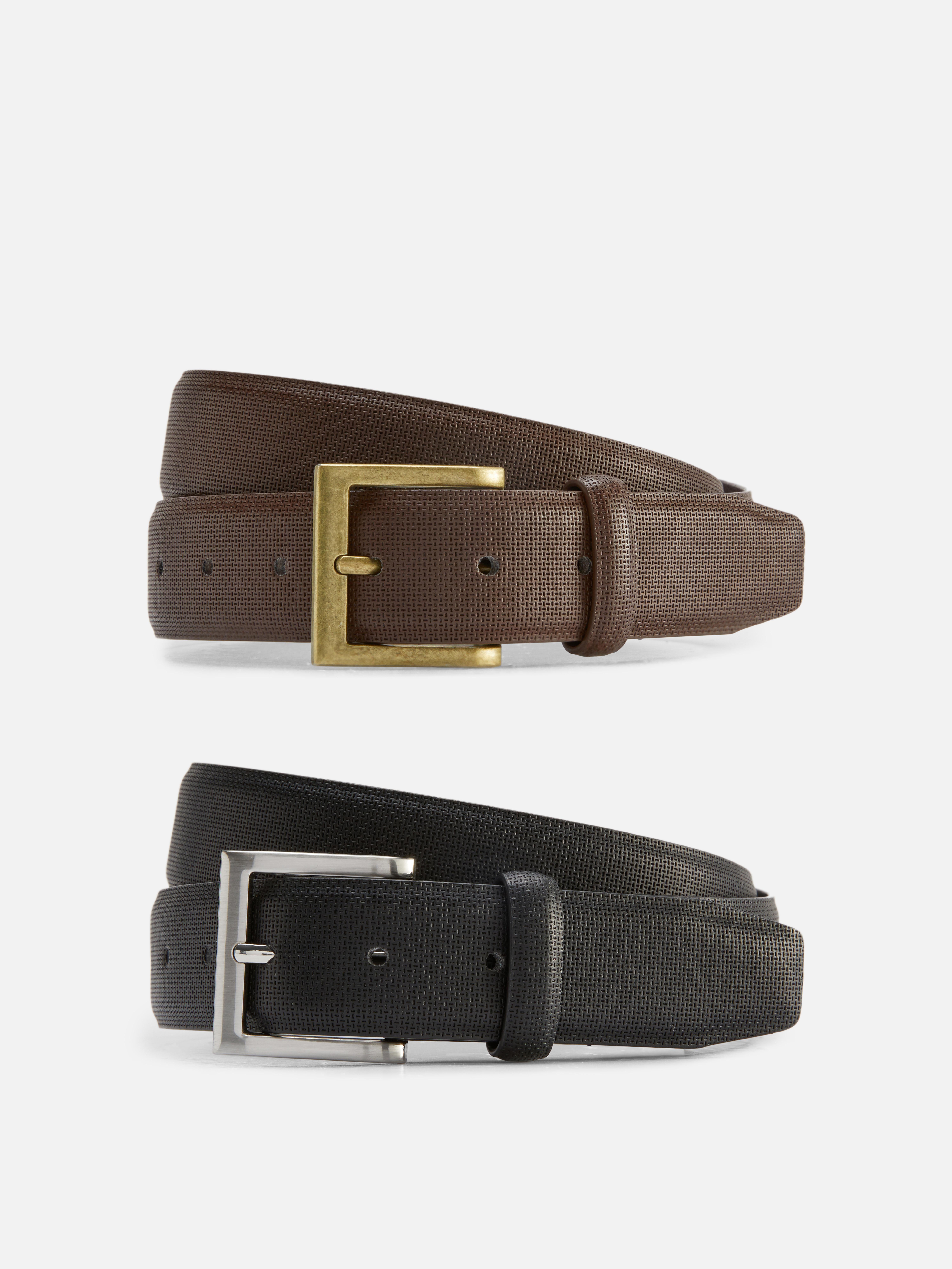 2-Pack Embossed Belts