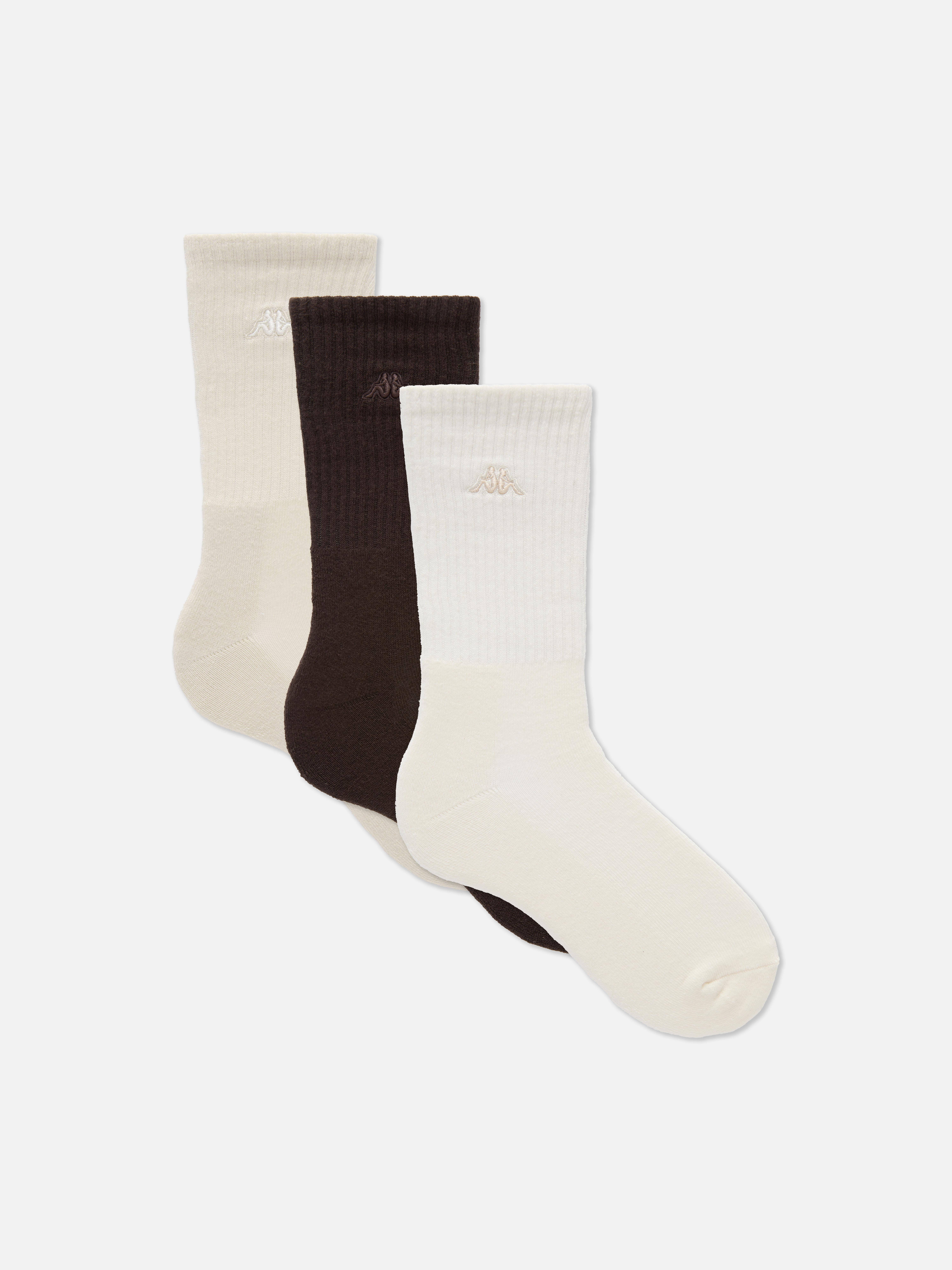 3pk Kappa Neutral Crew Socks