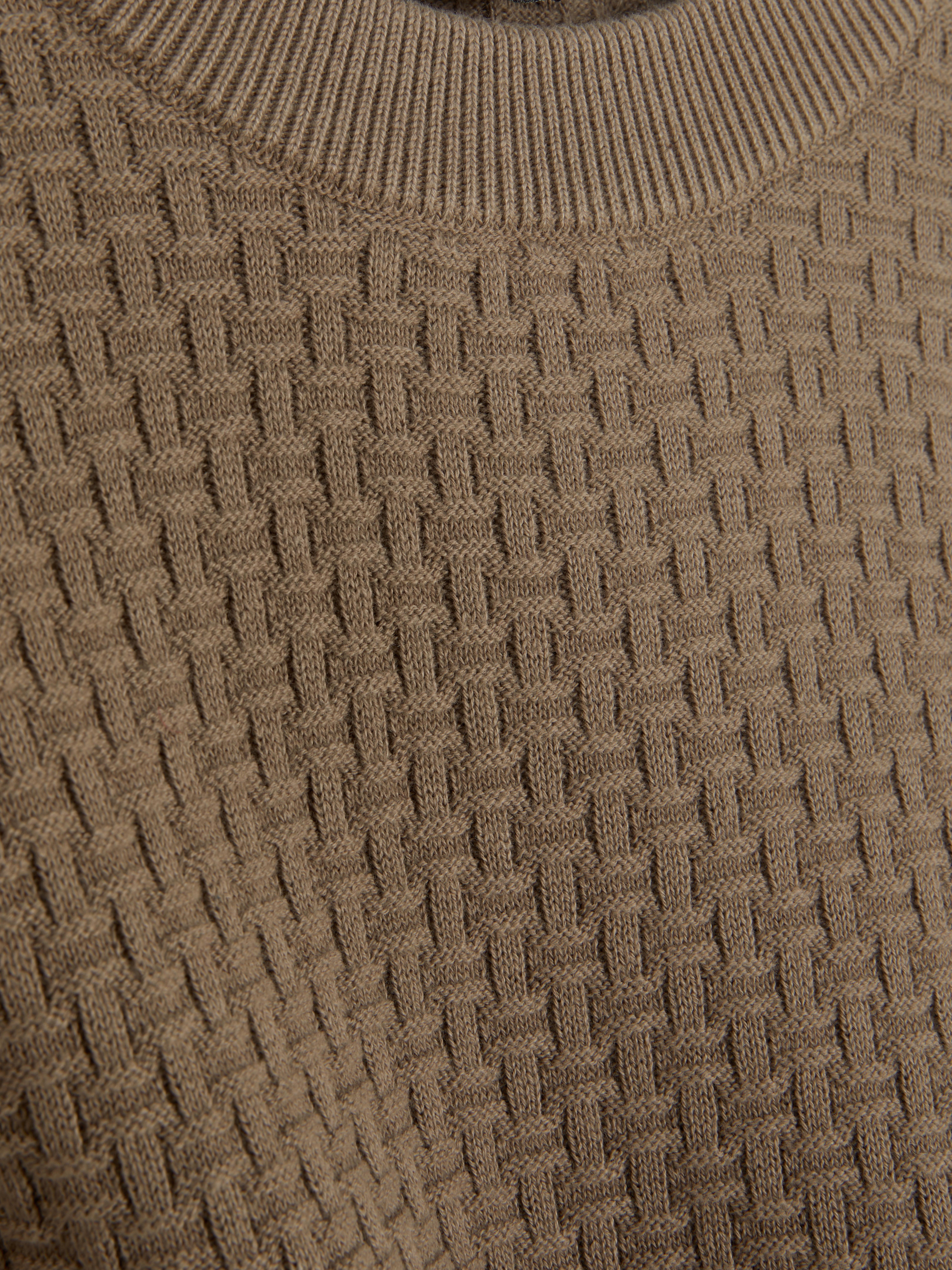 Textured Crew Neck Sweater