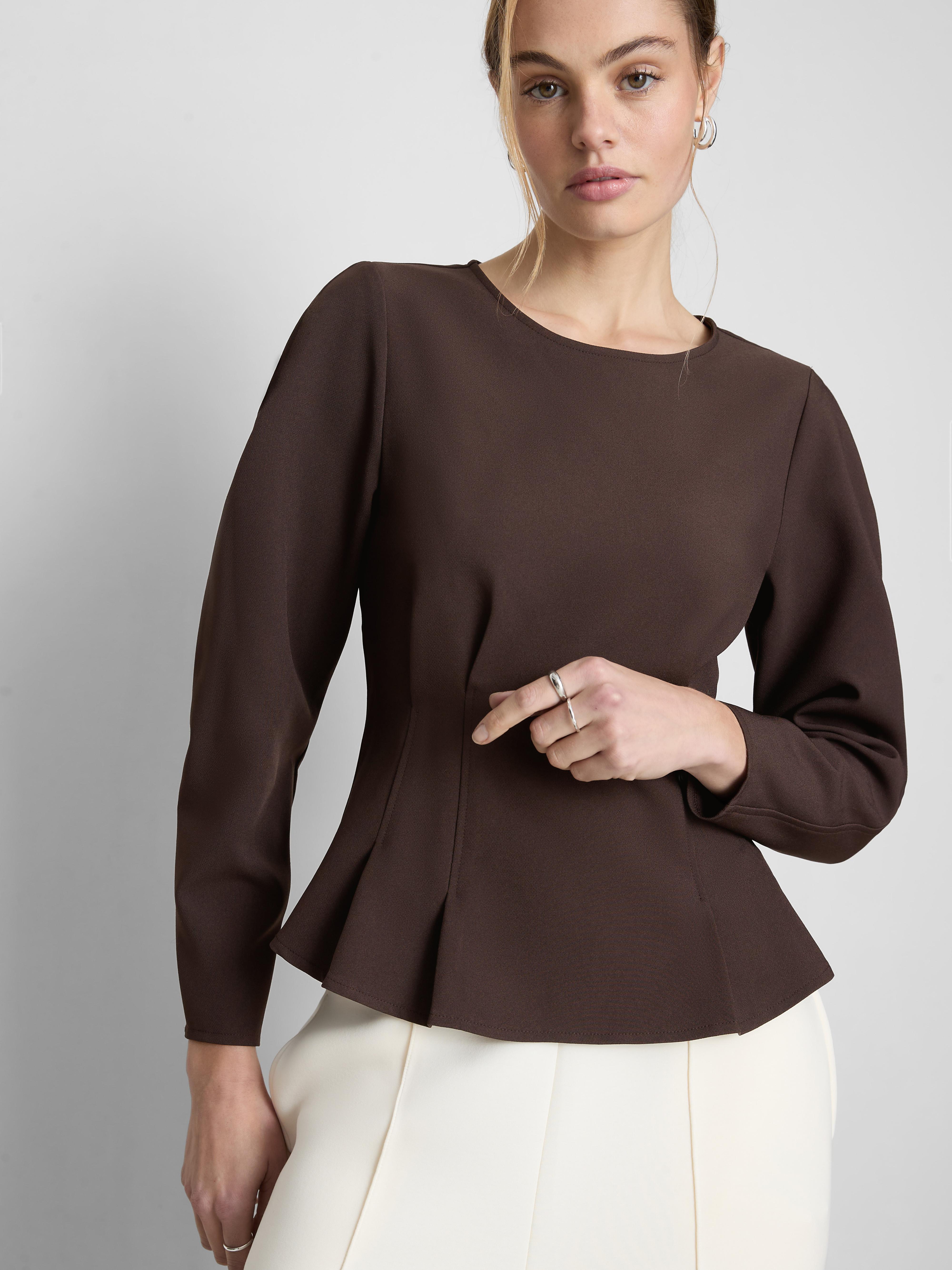 The Edit Structured Peplum Top