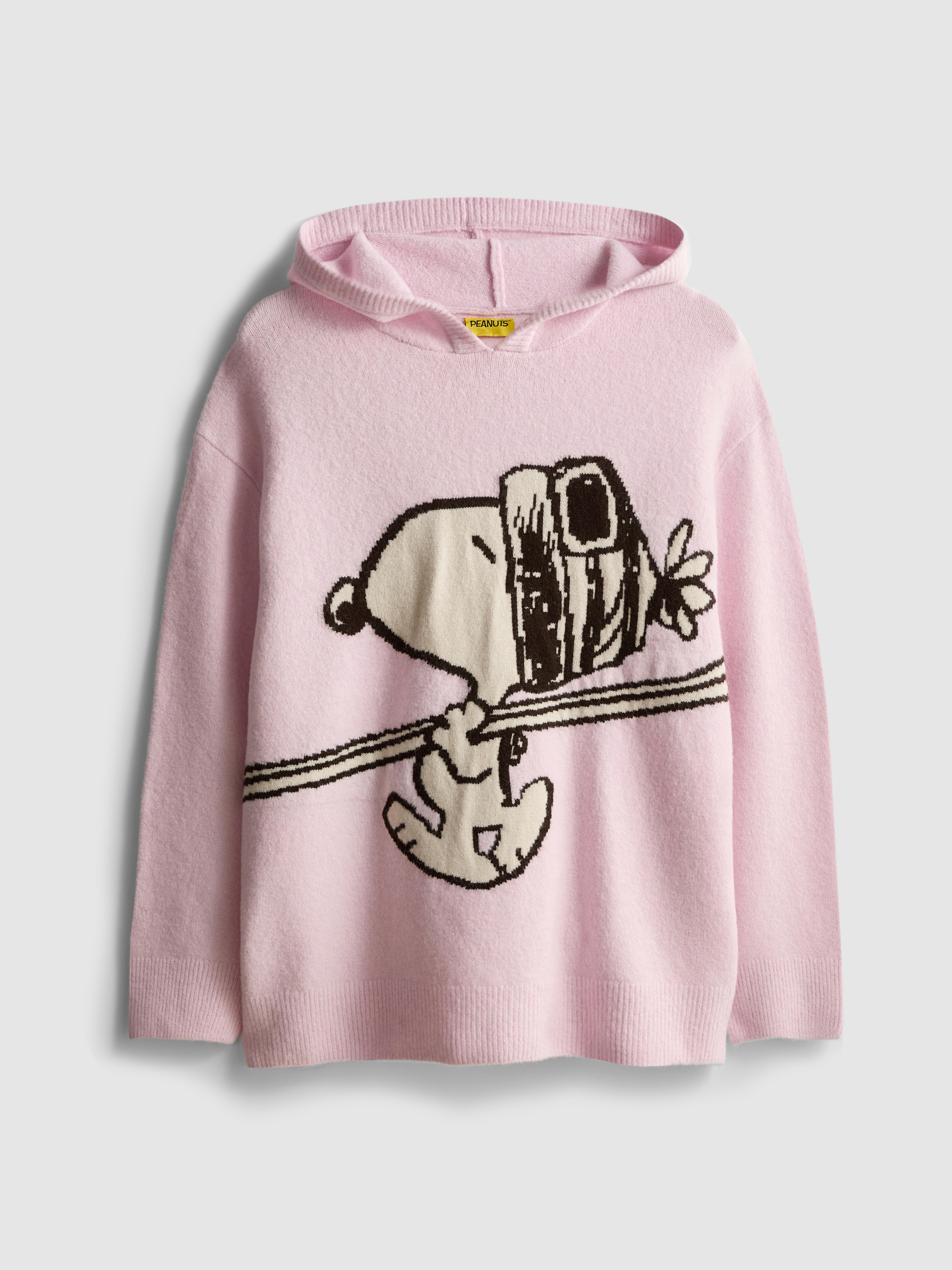 Snoopy Knitted Graphic Hoodie