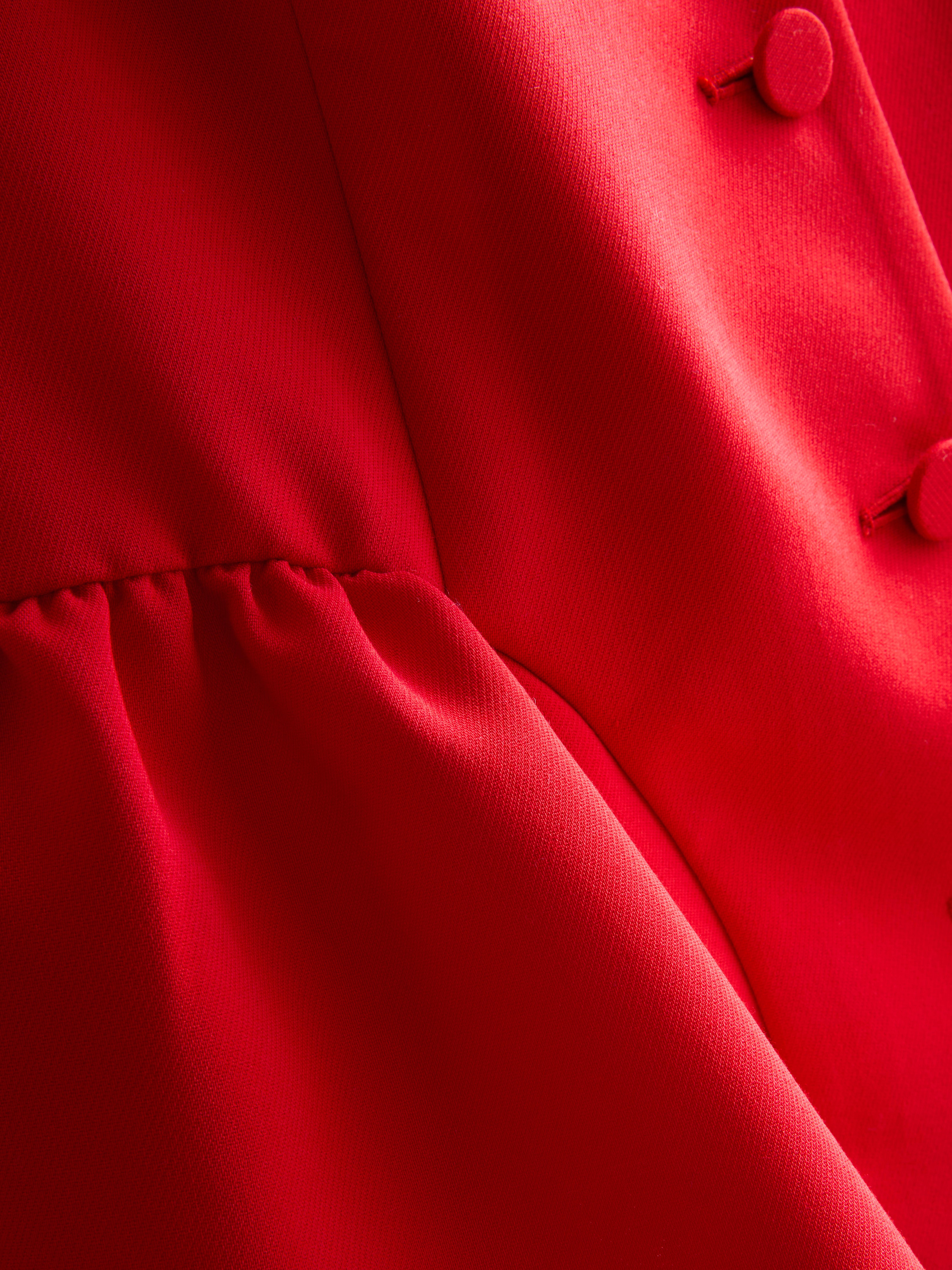 Round Neck Peplum Waistcoat