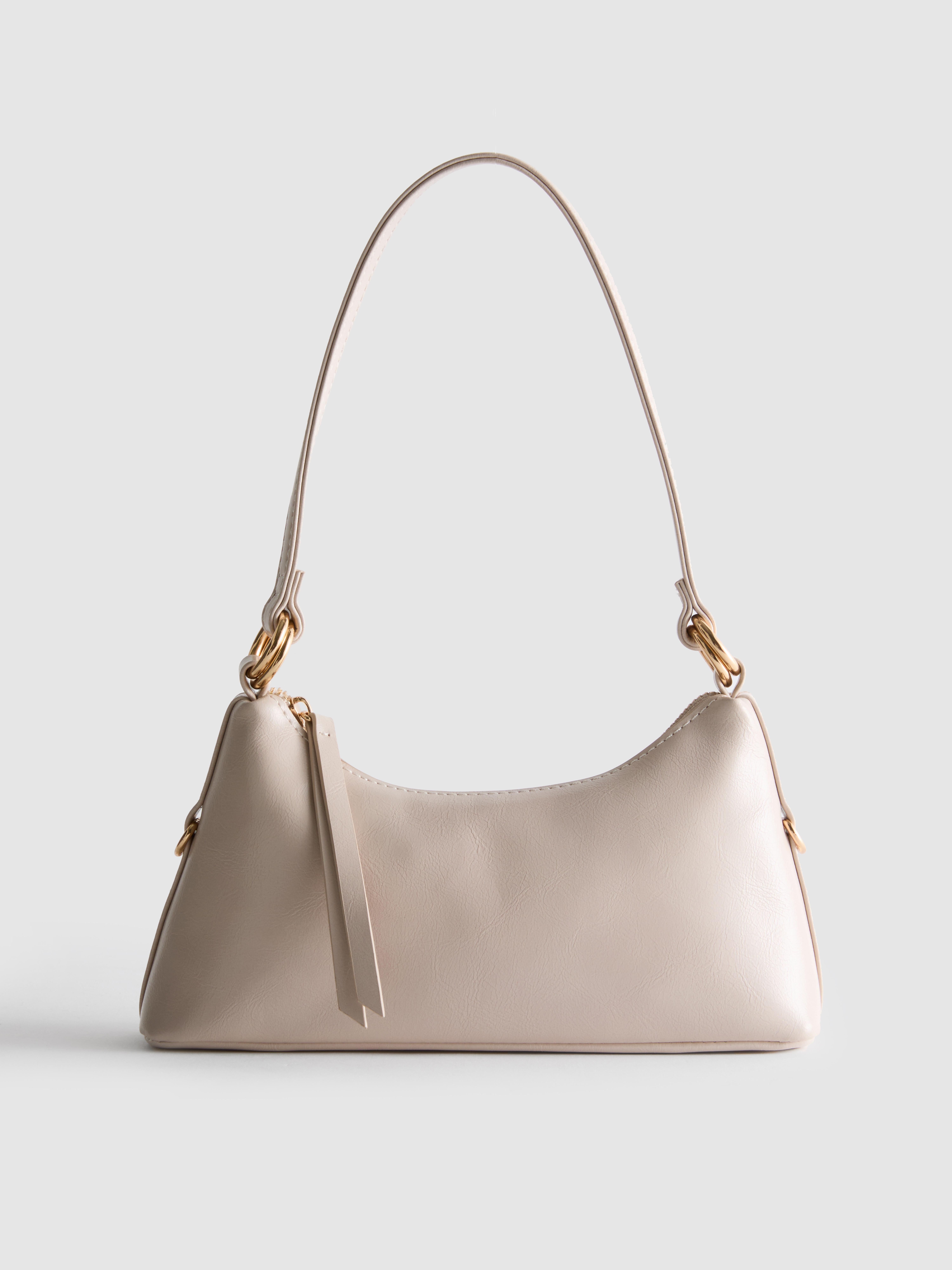 Faux Leather Shoulder Bag