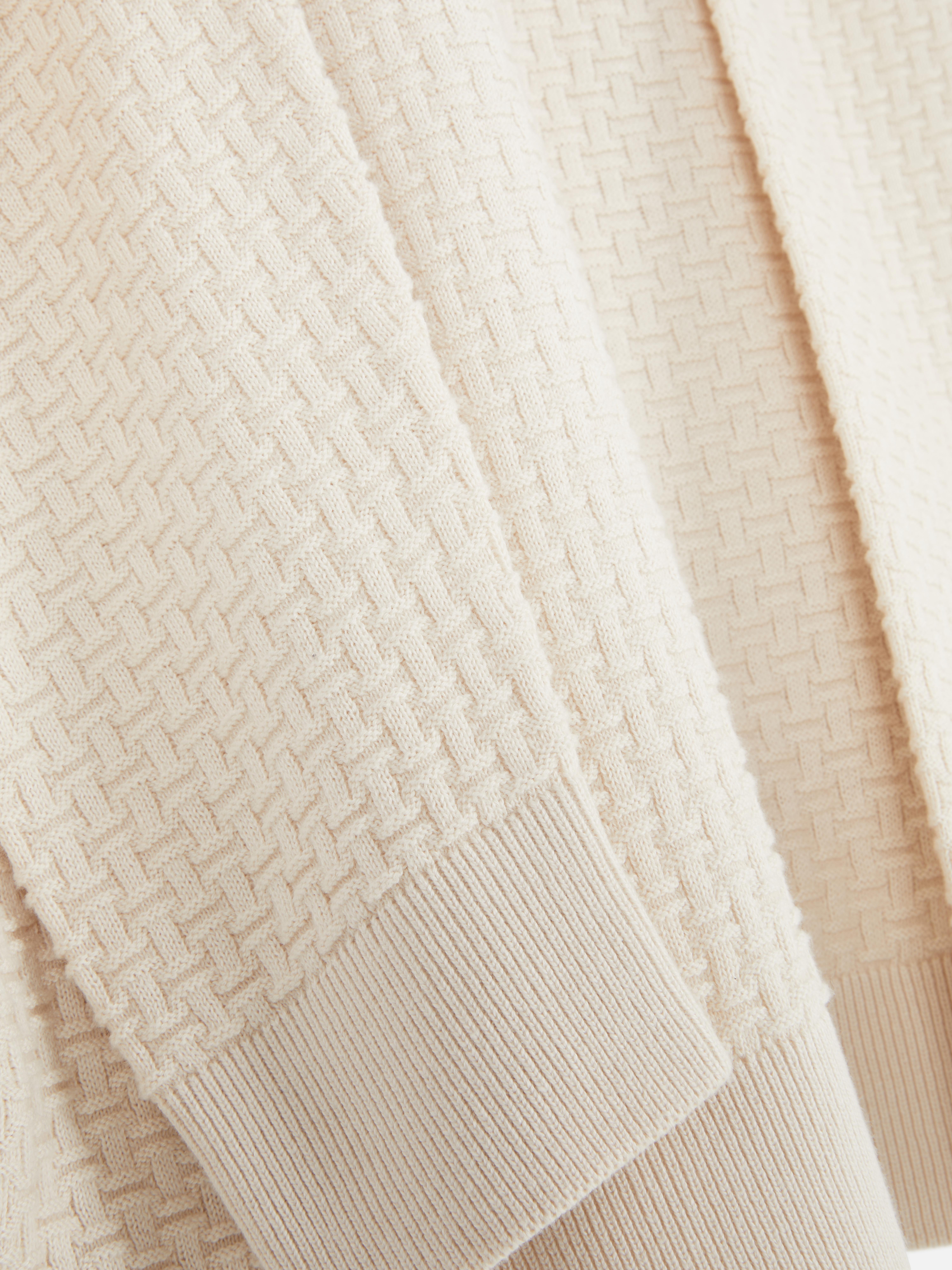 Textured Crew Neck Sweater