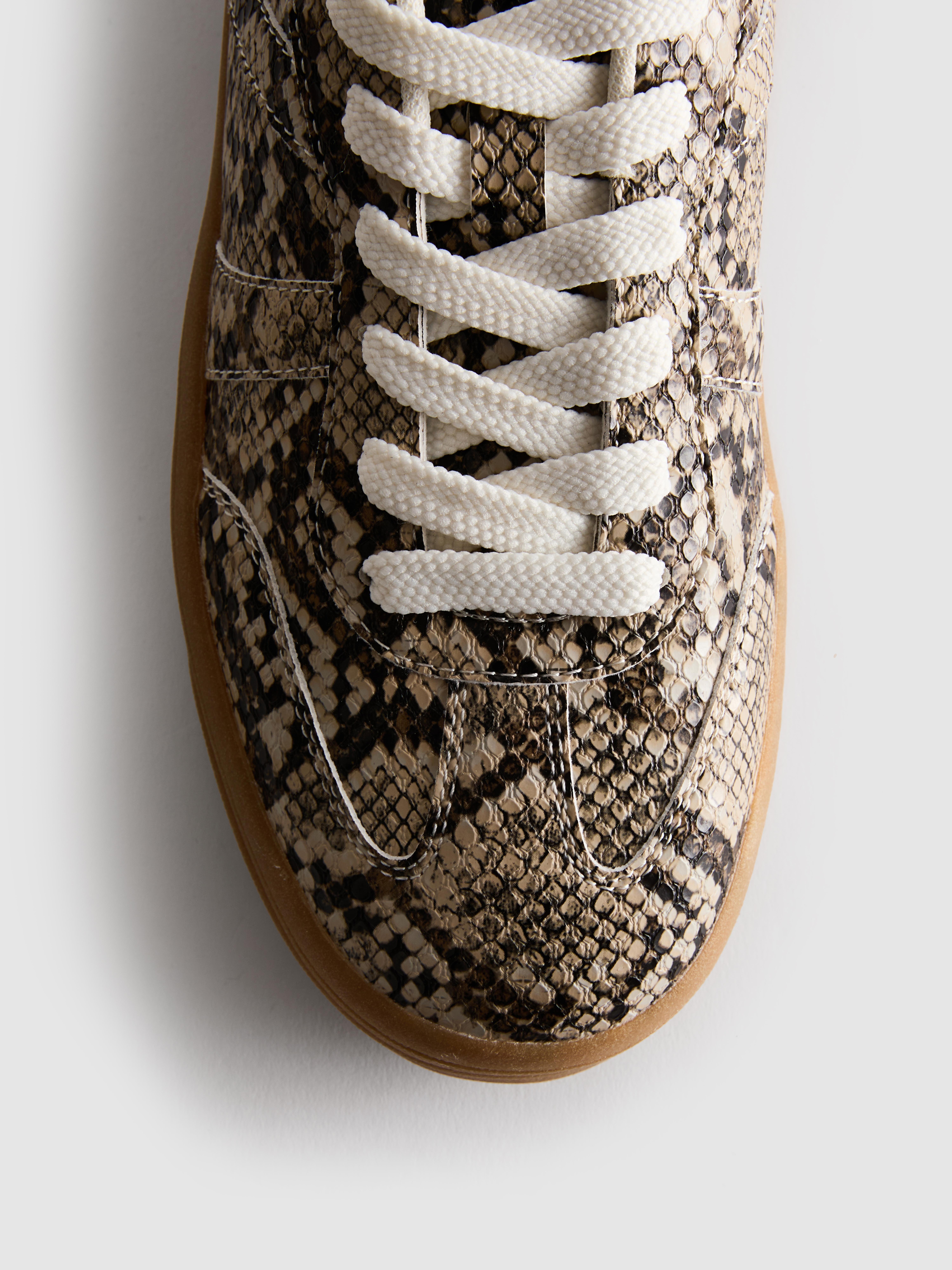 Snake Gum Sole Flatform Sneakers