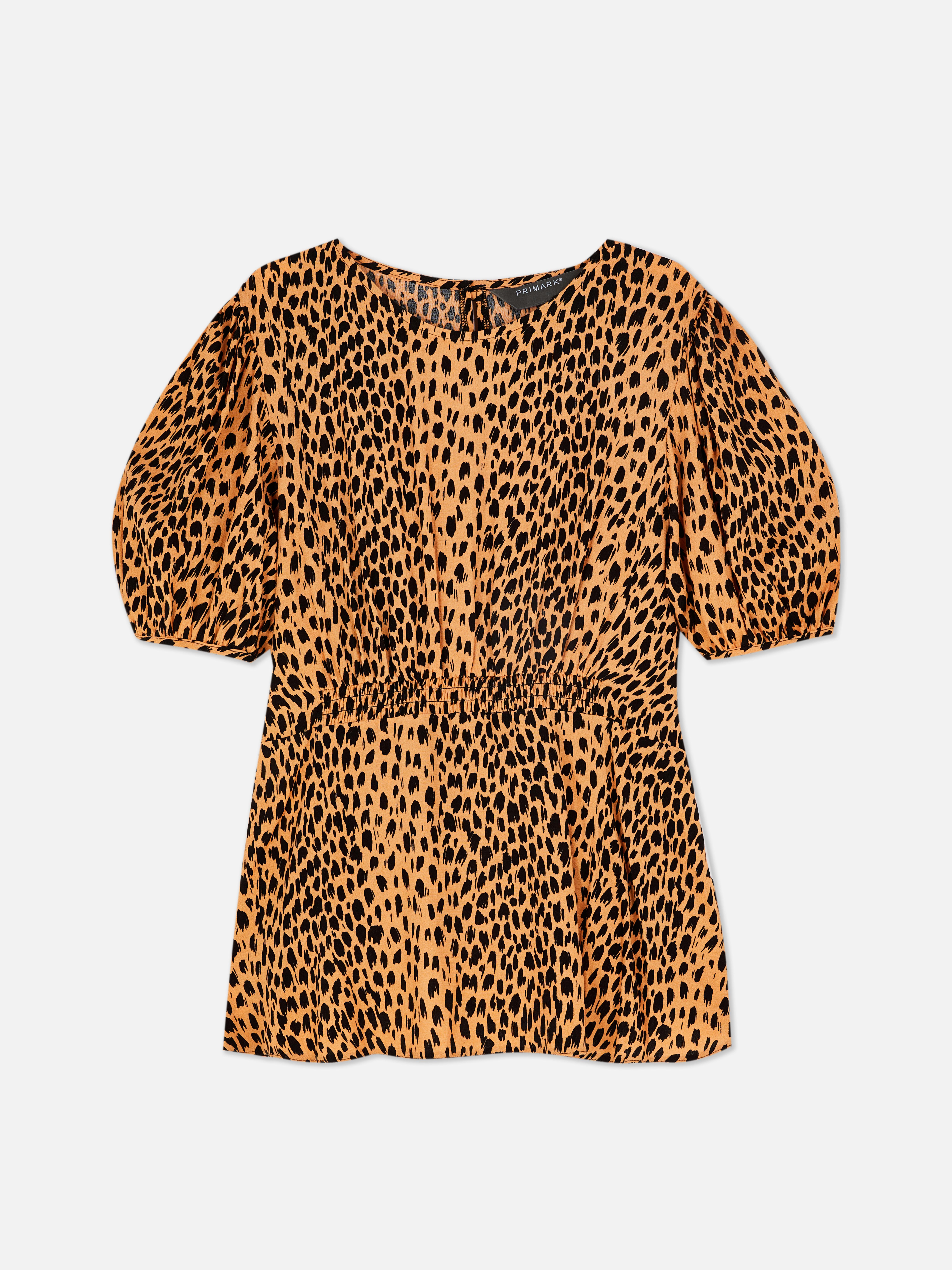 Puff Sleeve Printed Blouse