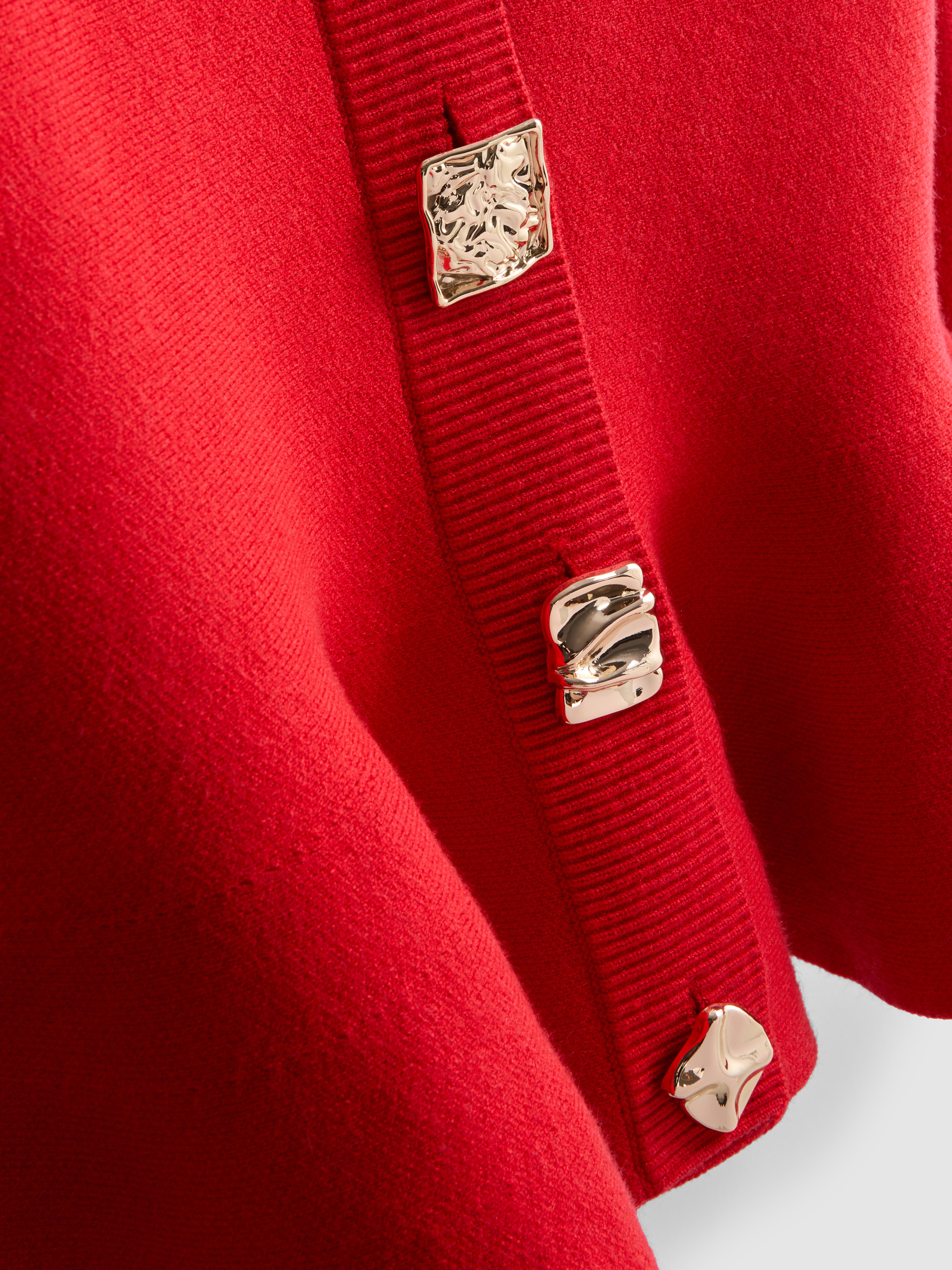 Peplum V-Neck Cardigan